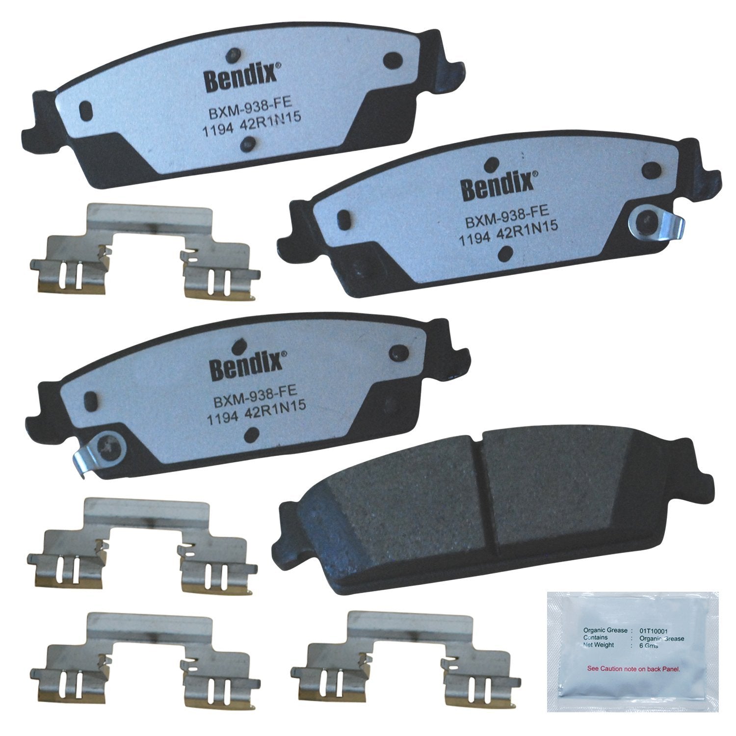 Bendix Fleet Metlok Mkd1194Fm Semi-Metallic Rear Brake Pads For Select Models Cadillac Escalade,Escalade Esv,Ext,Chevy,Silverado