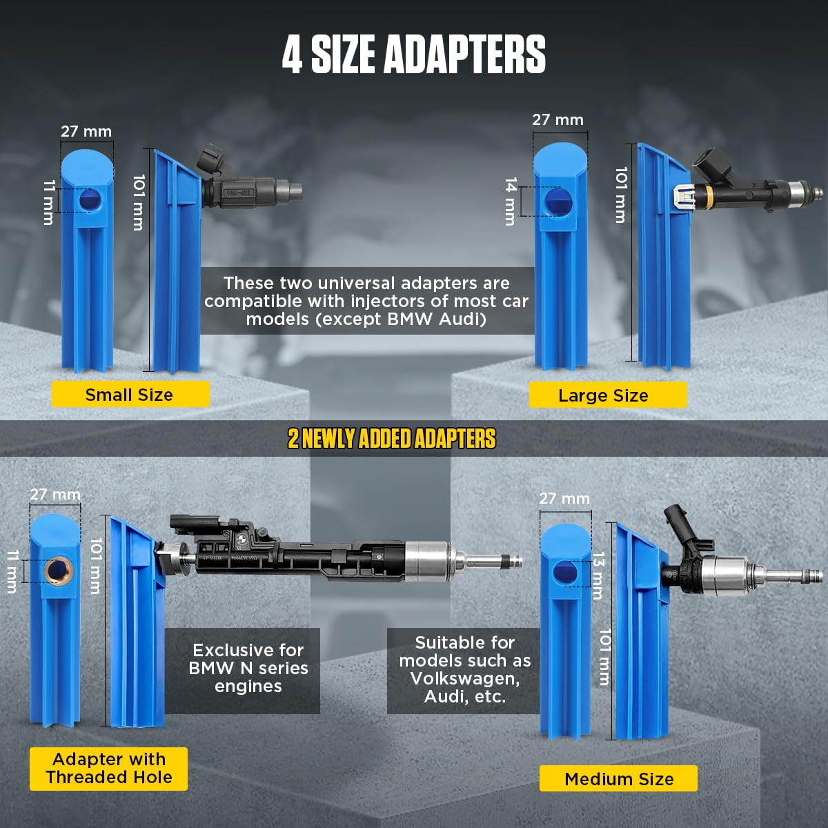 Fuel Injector Tester Cleaner Tool Kit 8 Pulse Modes Injector Tester 2 Fuel Injector Test Simultaneously Diy Cleaning Tools With