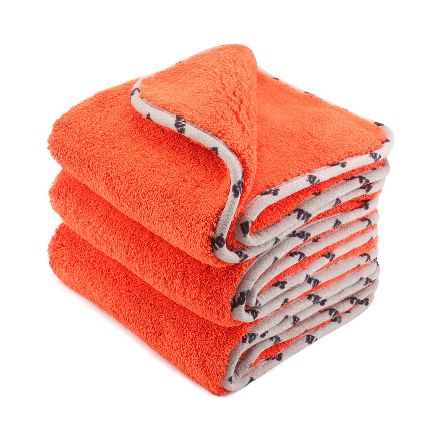 Microfiber Car Cleaning Cloths, SPTA 3Pcs Car Wash Towel Upgraded 1200gsm UltraThick Cars Drying Towel for Polishing Washing an