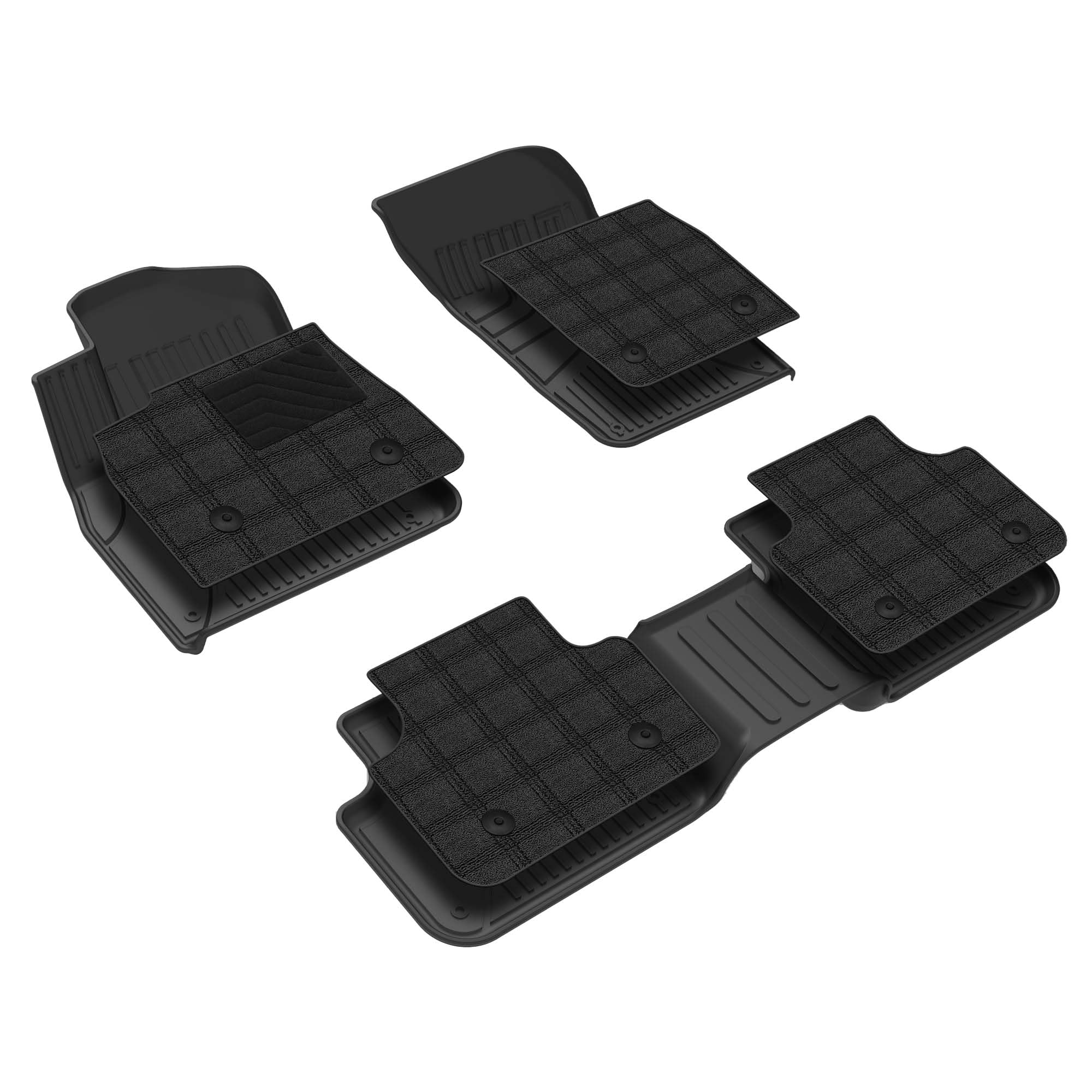 Aomsazto 2025 Q7 Double Layer Floor Mats Compatible With 2017-2025 Audi Q7/Sq7,Durable & Comfortable Protection Floor Liners