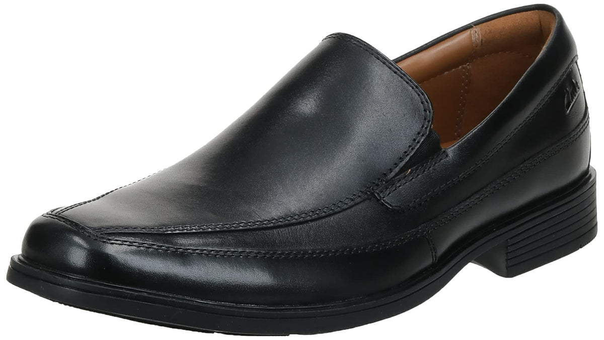 Clarks Mens Tilden Free, Black Leather, 85 D - Medium