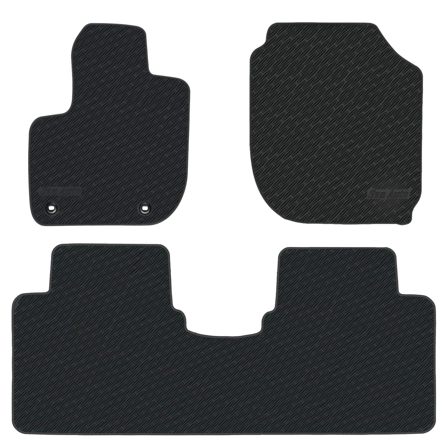 San Auto Car Floor Mats Custom Fit for Honda HR-V 2015 2016 2017 2018 2019 2020 2021 2022 Full Black Rubber Car Floor Liners Set
