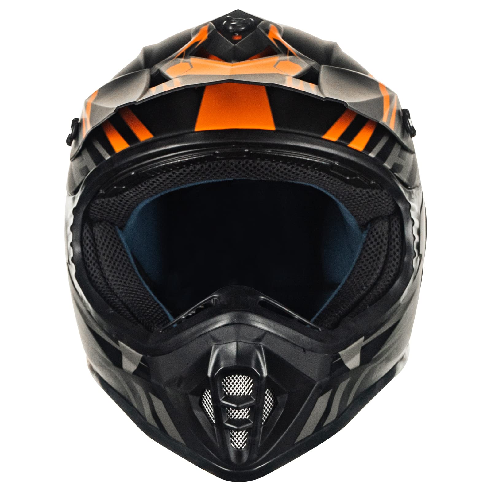 ILM Adult Dirt Bike Helmets Motocross ATV Dirtbike BMX MX Offroad Full Face Motorcycle Helmet, DOT Approved Model 128S (Orange G