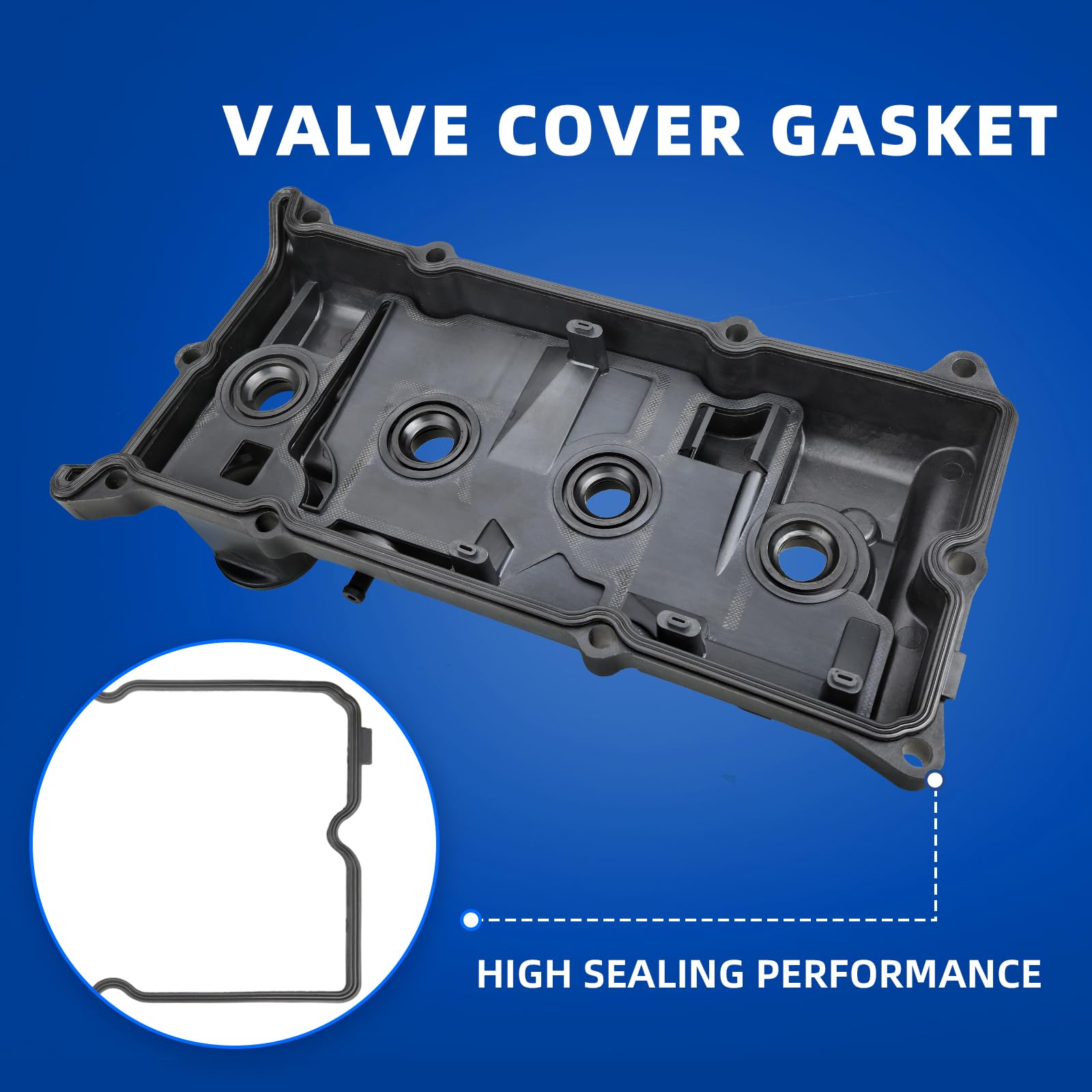 Mitzone Engine Valve Cover Kit Gaskets, Spark Plug Tube Seals Set, Oil Filler Cap, Pcv Valve, Bolts Compatible With 2002-2006 Ni
