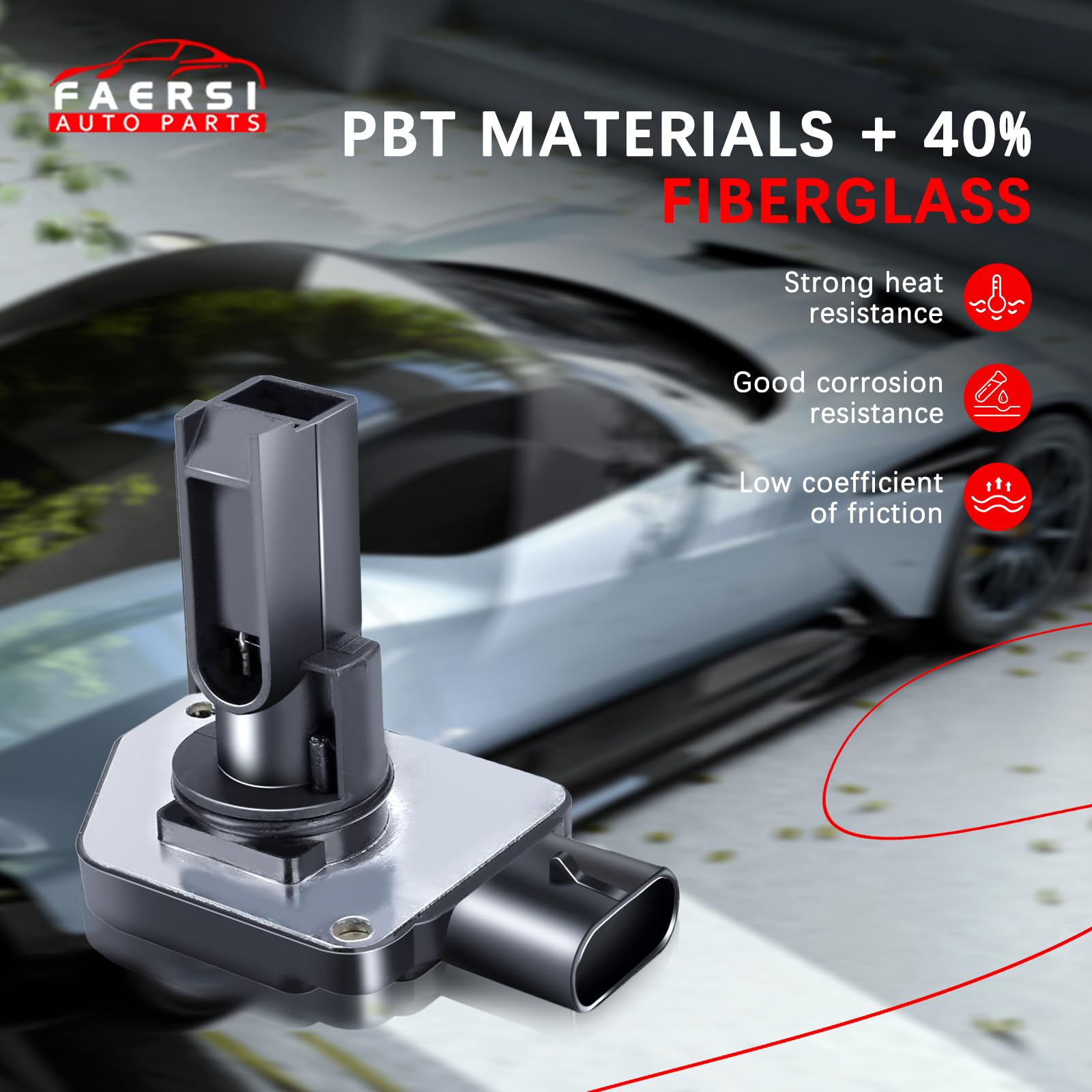 Faersi Mass Air Flow Meter Sensor Maf Afh50M-05 Replacement For Buick Chevy Oldsmobile Pontiac 3.8L 3Pin, 1999-2005 Lesabre, 200