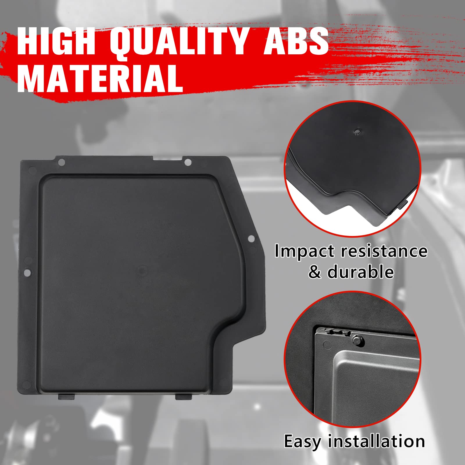 A & UTV PRO Battery Cover Plate Kit for Can am Maverick X3 MAX 2017-2024 All Models Accessories, Black, 1PCS