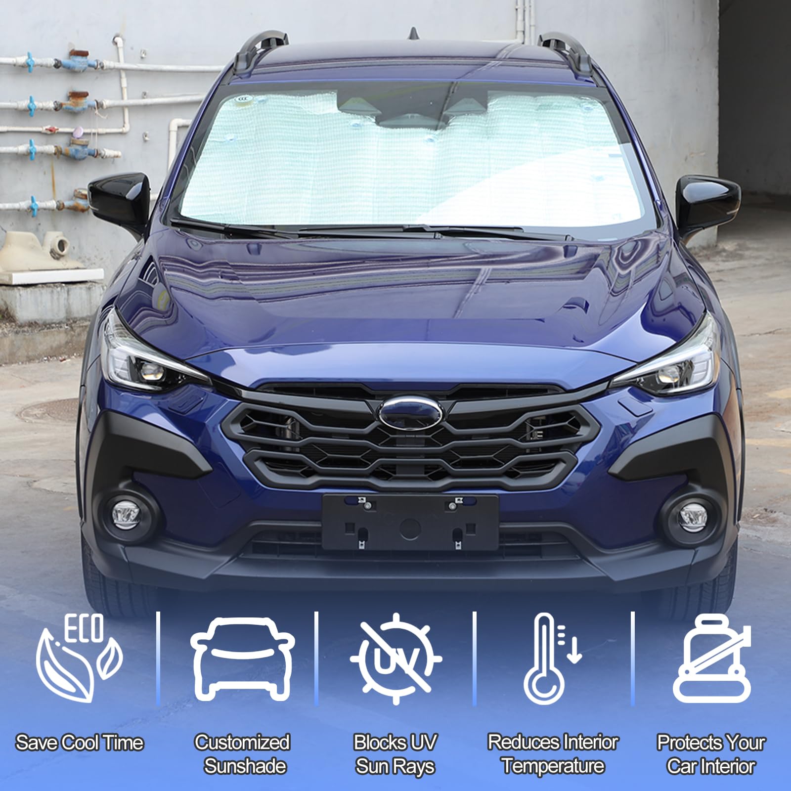 Windshield Sunshade for Subaru Crosstrek 2024-2025 Accessories Front Window Sun Shade Foldable Reflective Sun Visor Custom Sunsc