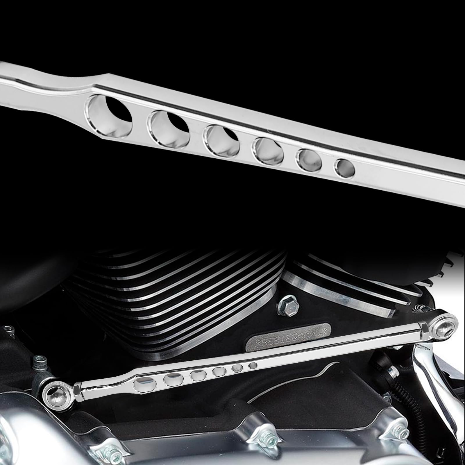 Saihisday Sliver Gear Shift Linkage Chrome Replacement For Harley Davidson Road King Street Electra Trike Glide Softail Dyna 1986-Up