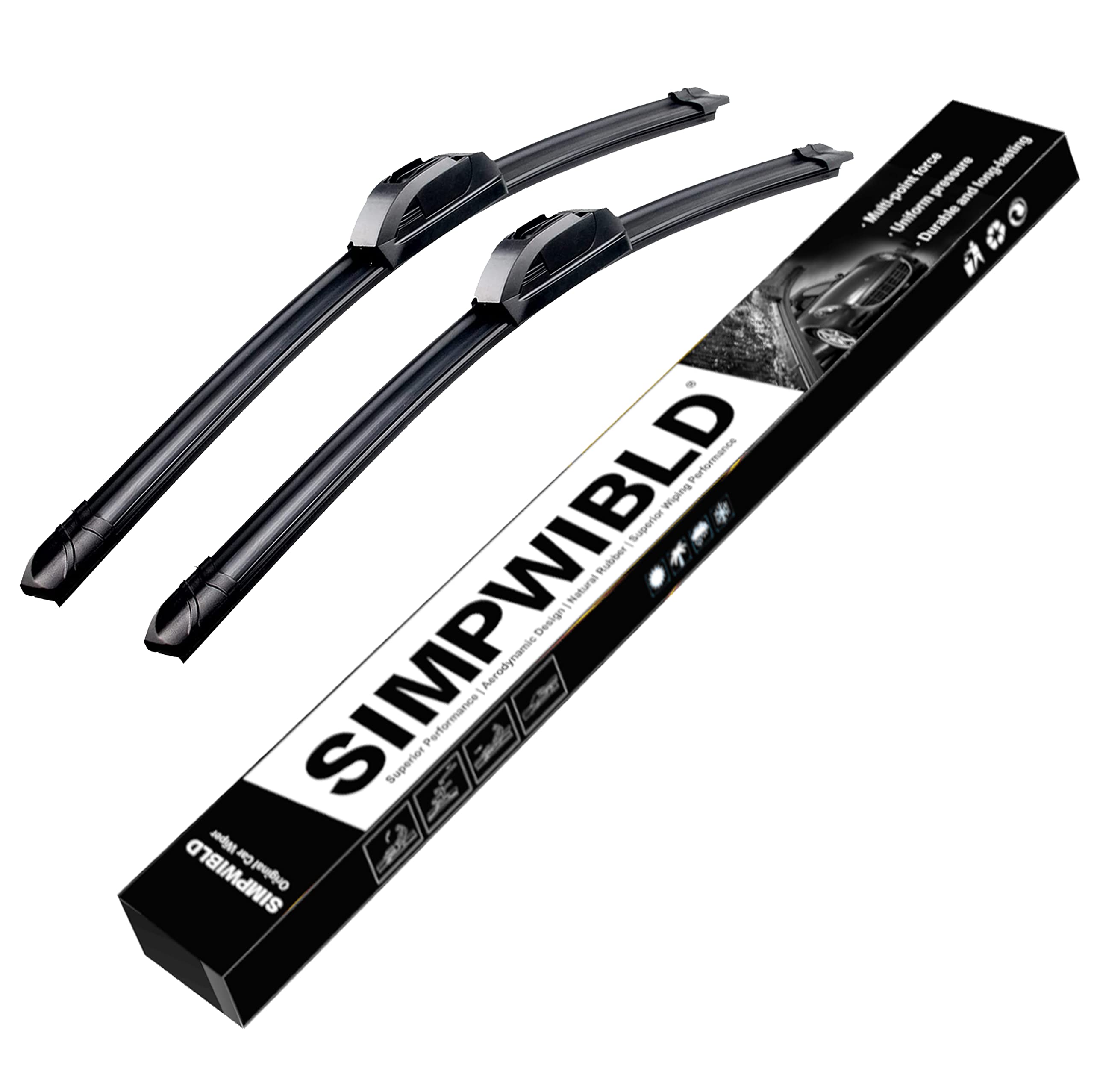 2 Factory Wiper Blades Replacement For 2019-2020 Mazda 3/2007-2016 Mazda CX-9/2015-2019 Subaru Outback Original Equipment Windsh