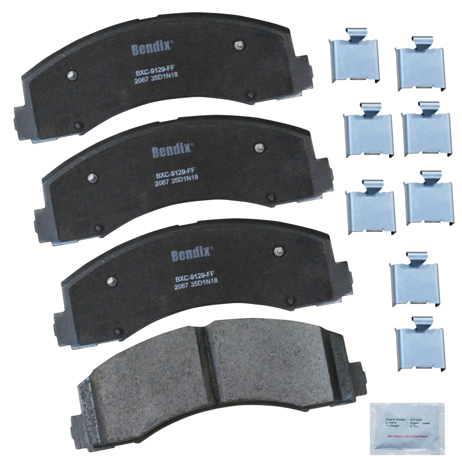 Bendix Priority1 Cfc2087 Ceramic Front Brake Pads For Ford Expedition 2021-2018, F-150 2020-2018, Lincoln Navigator 2021-2018