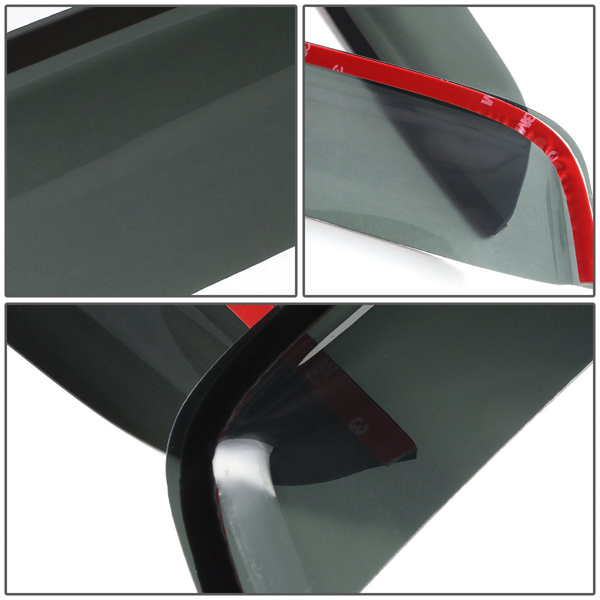 Auto Dynasty Window Visors Compatible With 12-19 Nissan Versa Sedan, 4Pcs Front & Rear Tape-On Window Vent Visor Deflectors Rain