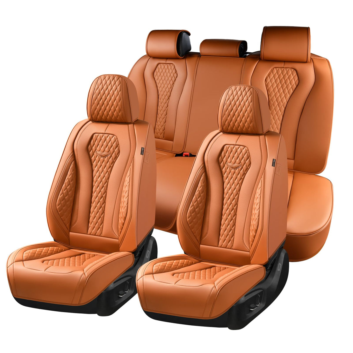 Coverado Car Seat Covers Full Set, Brown Seat Covers, Automotive Car Seat Cover, Car Seat Covers Front Seats Back Seat Covers, C