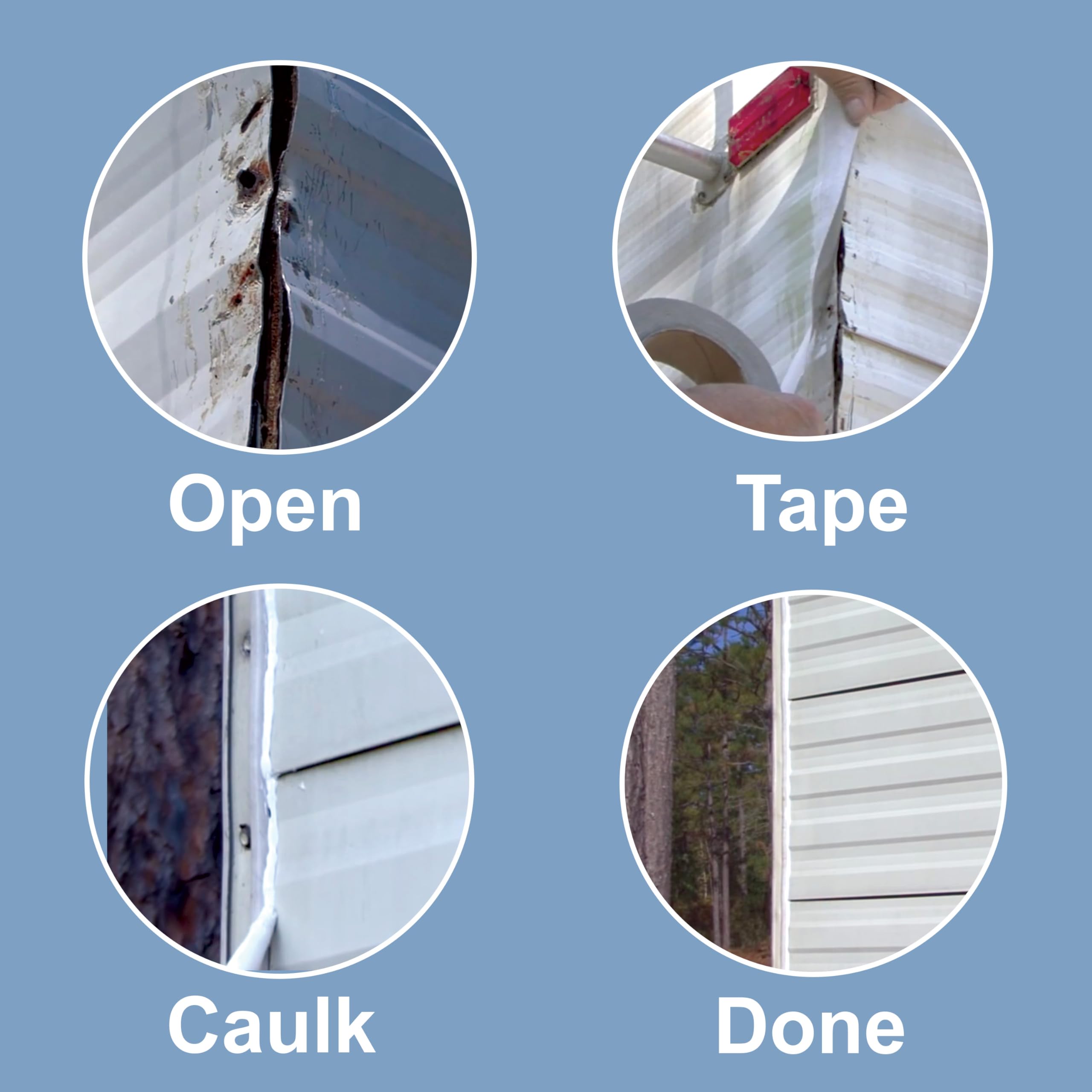 Dicor Wrk-1 Standard Seal-Tite Reseal Kit - Includes Enough Rv, Trailer, Motorhome Repair Tape For 6 To 8 Windows - White