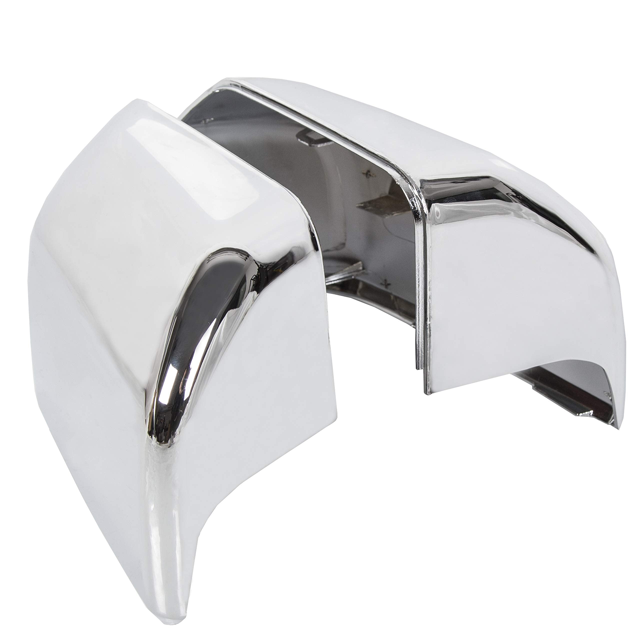 ECOTRIC Top Half Side Mirror Covers Compatible with 2015-2020 Ford F150 F-150 Driver/Passenger Side Chrome (2 pcs Mirror Cover Replacement)