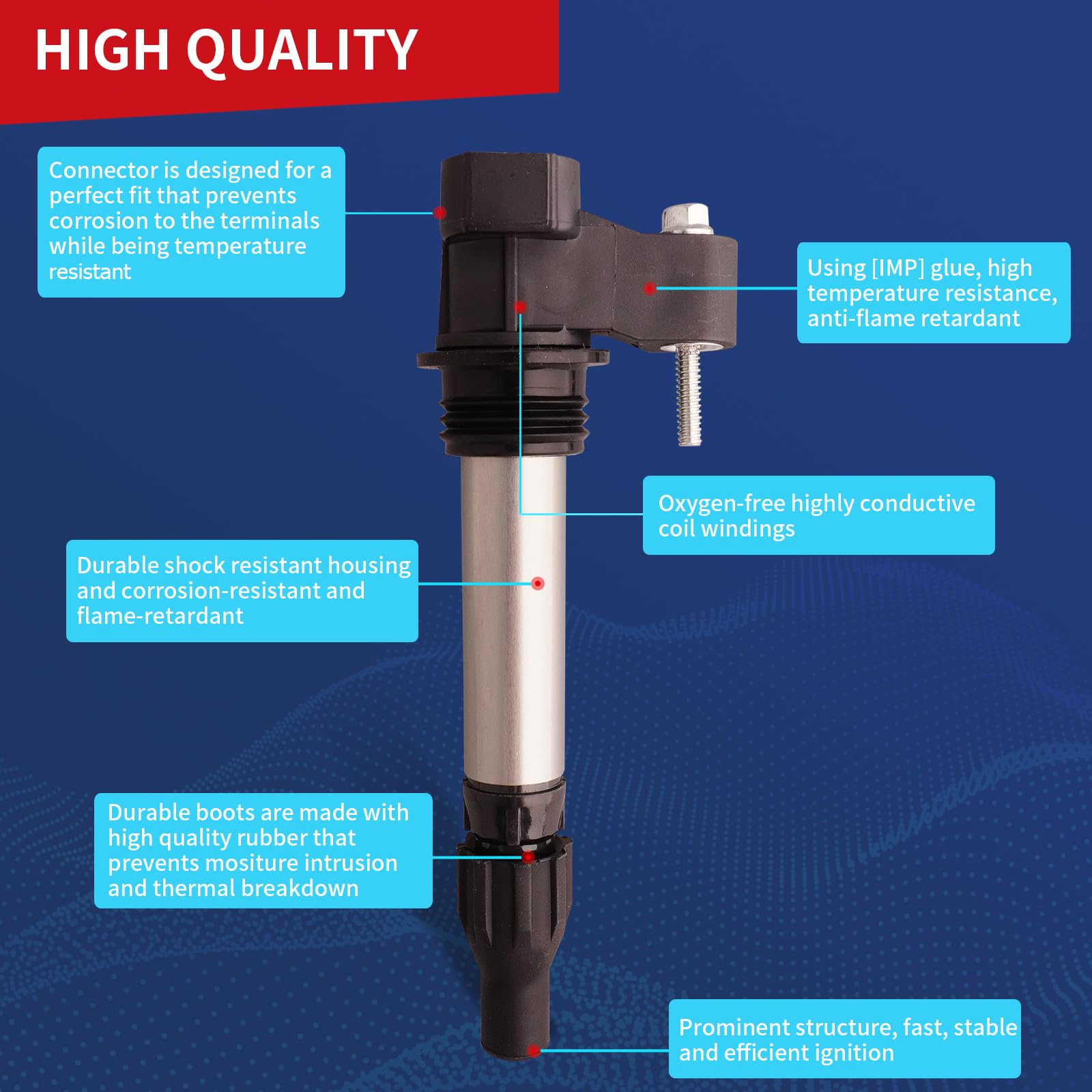 Drcax Oem Ignition Coil Uf569 Gn10494 C1555 Compatible With Cadillac Ats Cts Srx Xts Chevy Gmc Camaro Equinox Impala Terrain Sat