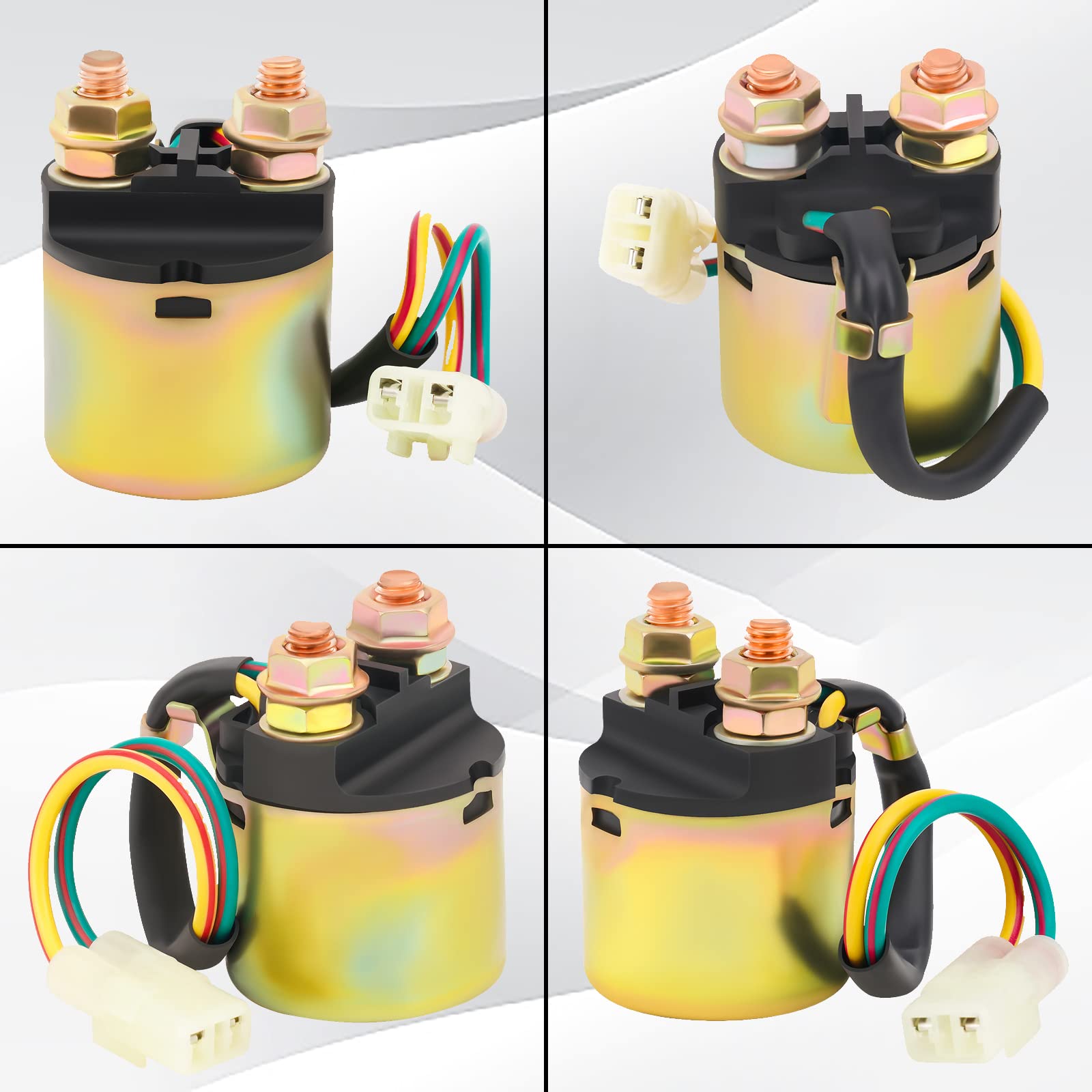 AHL Starter Solenoid Relay for Honda TRX400 Fourtrax Foreman 1995-2003 ATV - Black, Durable, High-Performance Replacement Part