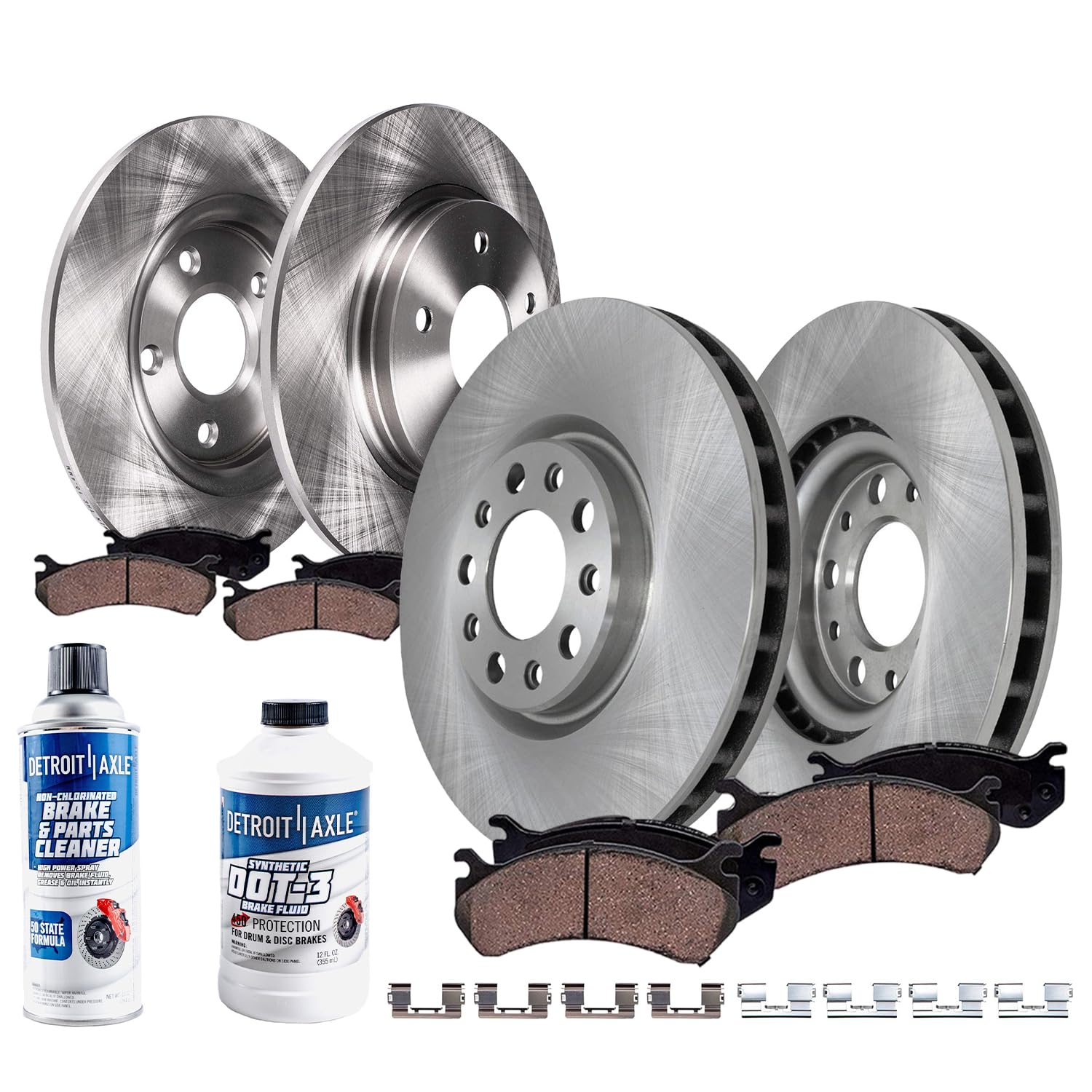 Detroit Axle - Brake Kit for Buick Verano Chevrolet Volt Cruze Brake Rotors Ceramic Brakes Pads Front and Rear Replacement: 11.8
