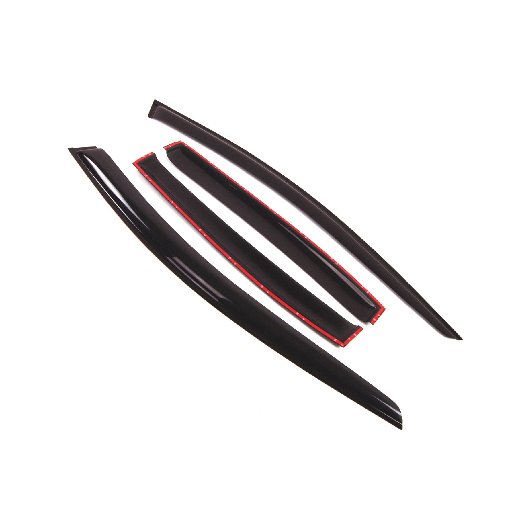 Tuningpros Window Visor Compatible With 2008-2012 Chevrolet Malibu, Dgwv2-076 Outside Mount Deflector Rain Guard Dark Smoke, 4 P