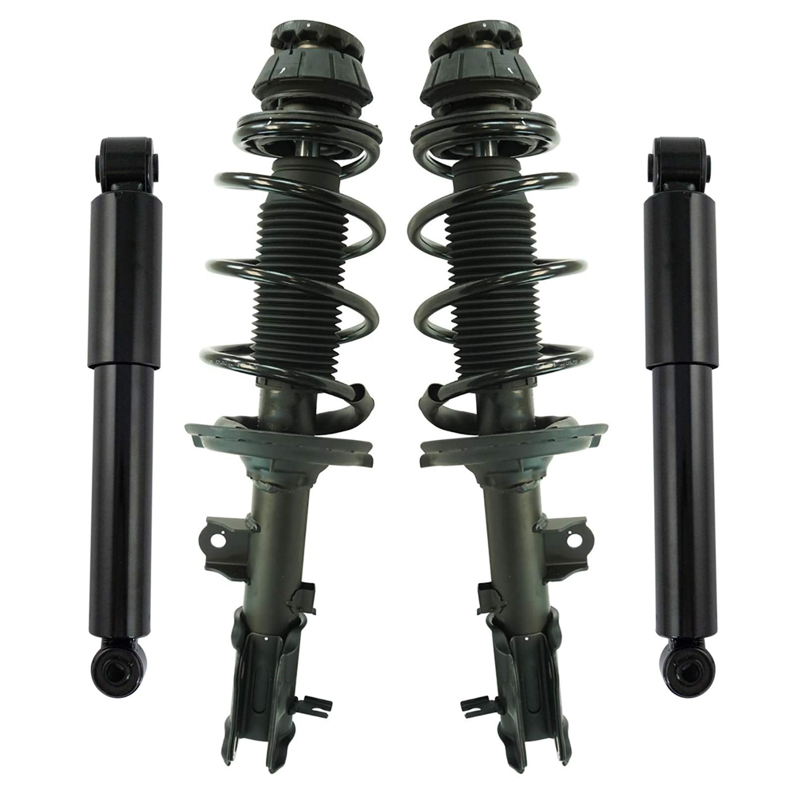 Trq Front And Rear Complete Strut Assembly & Shock Absorber Kit Complete Strut & Coil Spring Assembly Compatible With 2012-2017