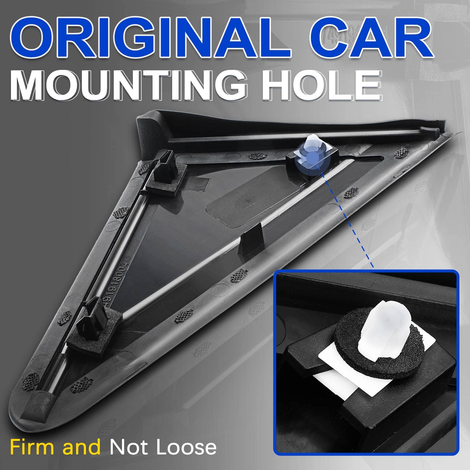 A-Premium Driver Mirror Flag Applique Panel Compatible with Chrysler Town & Country 08-16 & Dodge Grand Caravan 08-20 & Ram C/V 14-15, Exterior Side View Mirror Triangle Trim, Replace# 1BE421XFAA