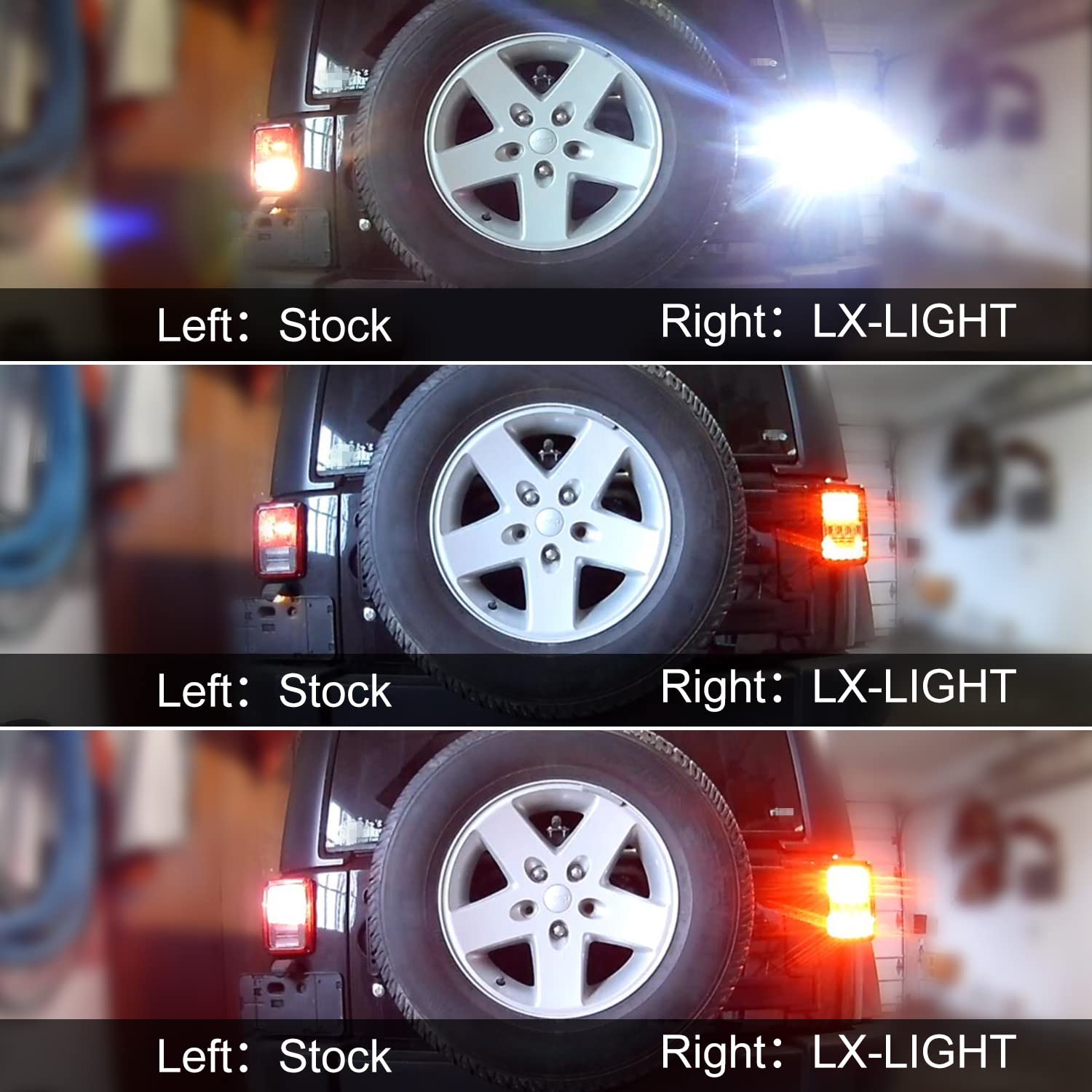 Dot Approved 4D Led Tail Lights With 30W Super Bright Reverse Light Compatible With 2007-2018 Jeep Wrangler Jk Jku 2 Door / 4 Do