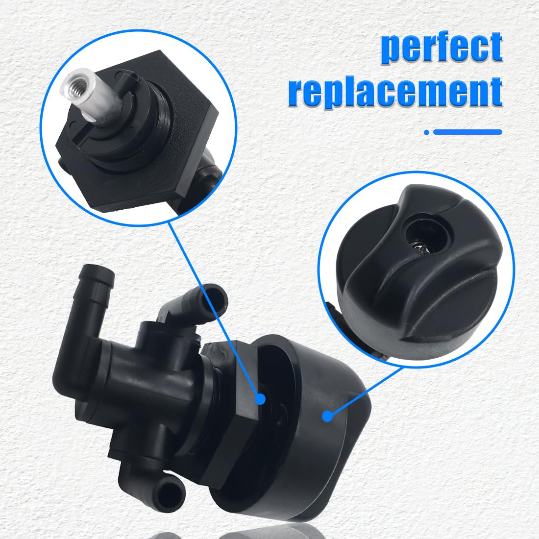 3-Way Fuel Shut Off Valve Petcock For Polaris Sportsman 500 335 400 600 700 Twin Magnum Trail Boss 325 330 500 7052161 5432559 With Knob Nut