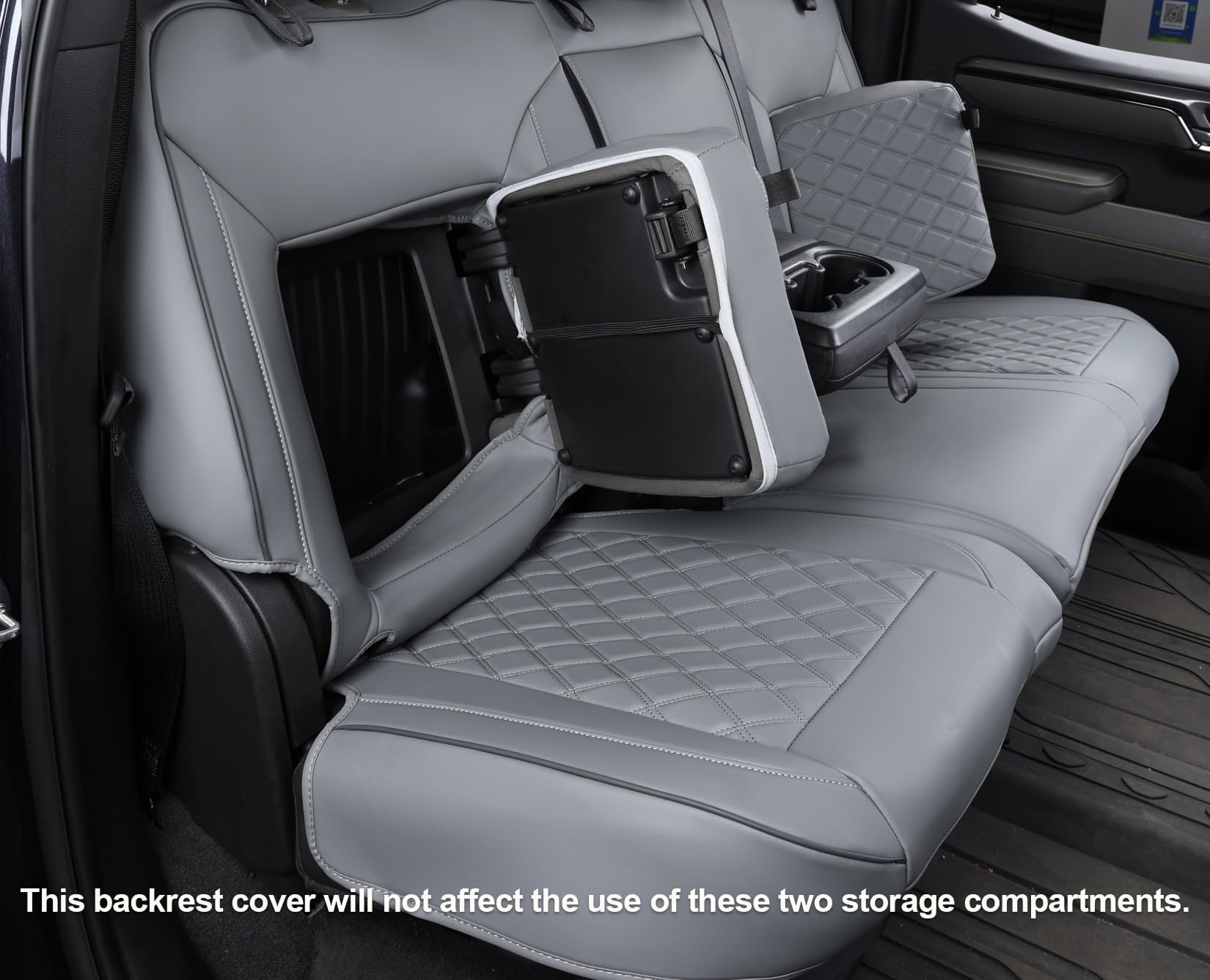 Tandi Custom Fit Chevy Silverado & Gmc Sierra Seat Covers With Faux Leather For 2019 2020 2021 2022 2023 2024 2025 Chevy Silvera