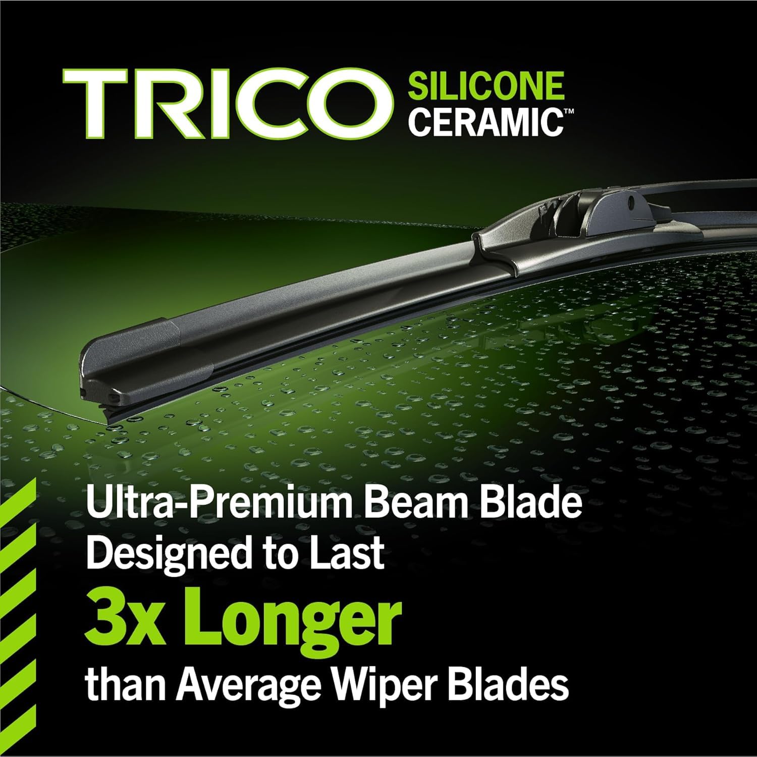 Trico Silicone Ceramic Automotive Replacement Windshield Wiper Blade, Ceramic Coated Silicone Super Premium All Weather Includes 26 Inch & 26 Inch Beam Blades For Select Mercedes-Benz Models (90-2626)