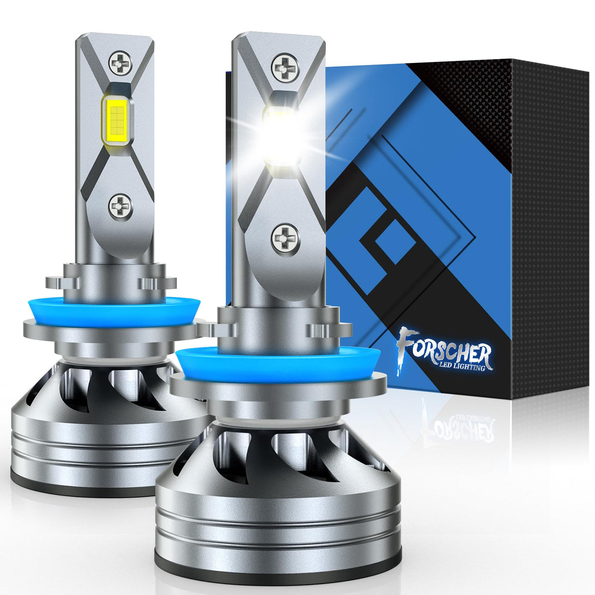 Fahren Upgrade H11/H8/H9 Light Bulb Or Fog Light, 24000Lm Super Bright 6500K Built-In Driver, H11 Bulb 360 Adjustable Plug-N-Pla