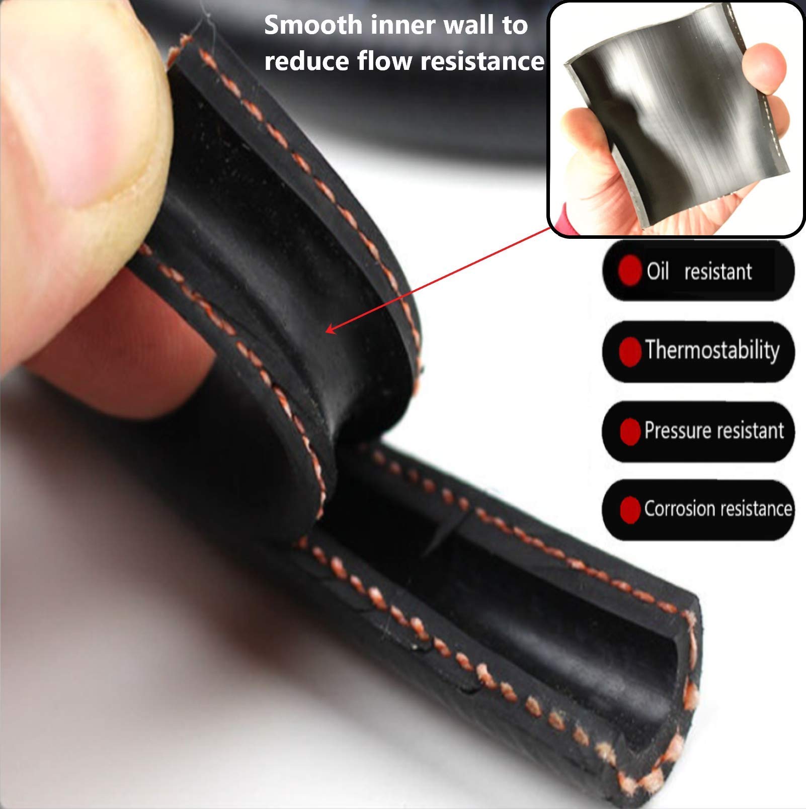 New Dafu 1/4 Inch 6Mm Id Nbr Nylon Braided Fuel Line Set,5 Ft+6 Pcs 2/5 Inch Id Hose Clamps,For Motorcycle Kawasaki Kohler Brigg