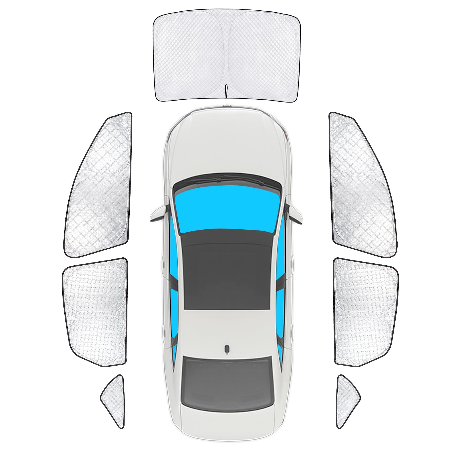 Kmf Windshield Sun Shade Replacement For Volkswagen Jetta Accessories 2019-2024 2025, Side Window Sun Shade Cover Sun Visor Shie