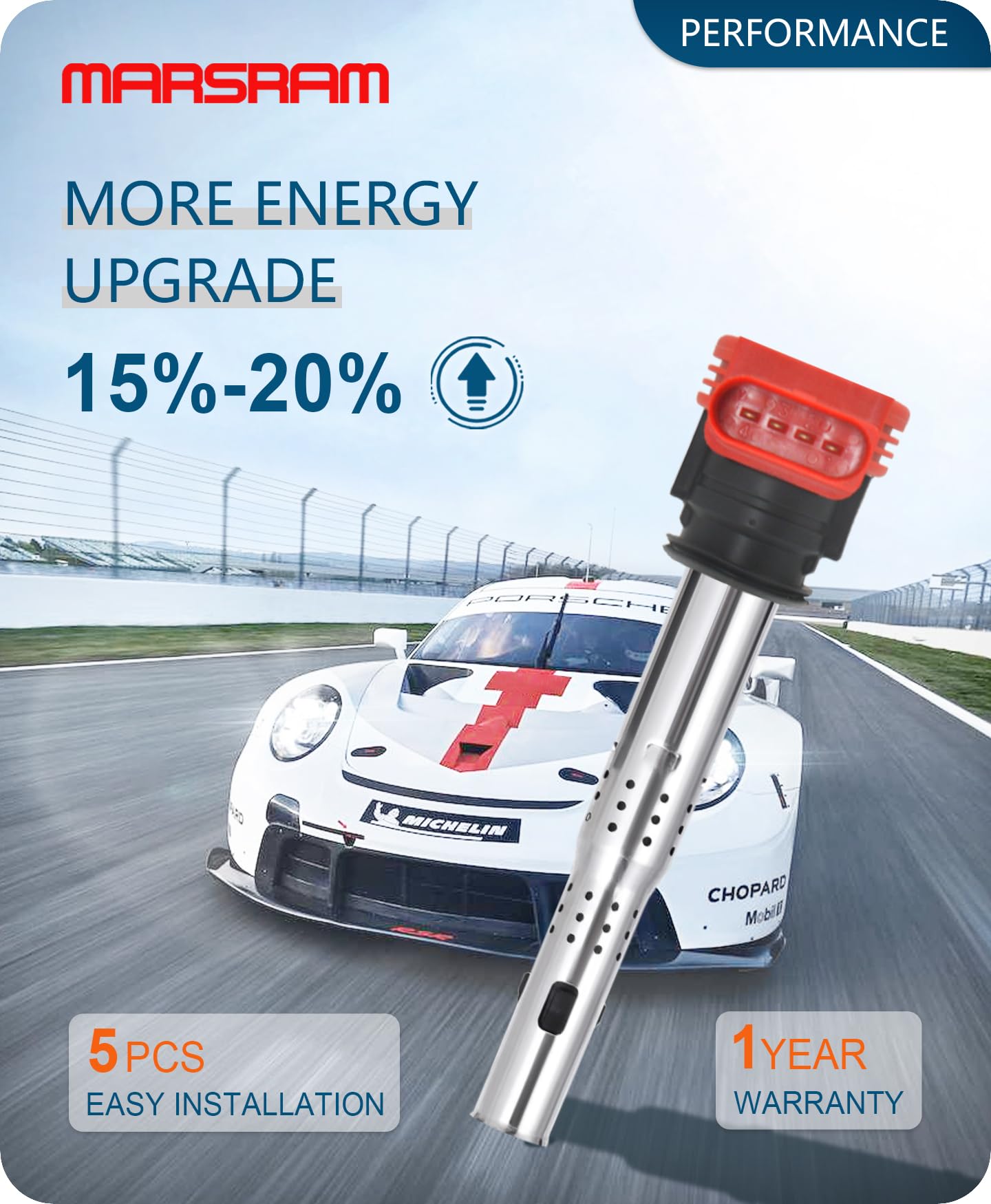 Marsram Ignition Coil Pack Uf575 For 2005-2016 Vw Volkswagen Jetta Beetle Golf Passat Gti Cc 2006-2018 Audi Tt Quattro A3 A4 A5