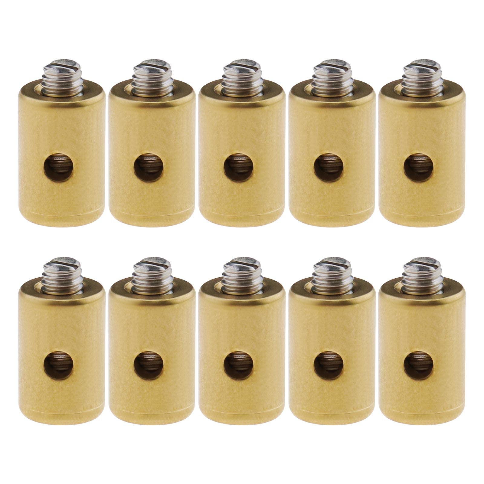 eMagTech 10Pcs Brake Cable Nipple Screws Replacement Motorcycle Solderless Throttle Cable Nipple Accessories for Car Motorcycle 