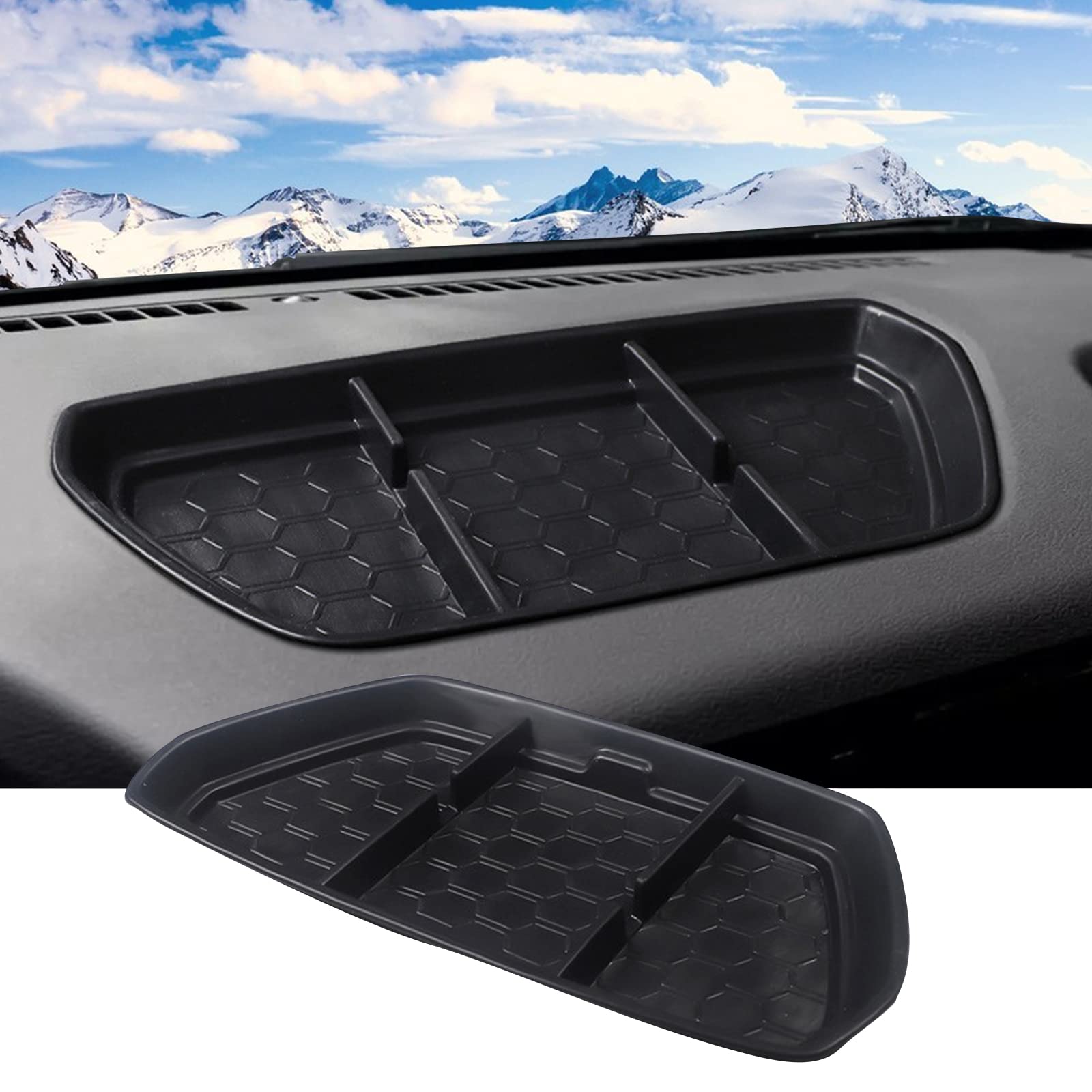 Cdefg For 2022 2023 Frontier Pickup Truck Center Console Dash Organizer 2023 Nisan Frontier Truck Dashboard Table Tray Storage Box Dash Phone Holder 2023 Frontier Truck Accessories