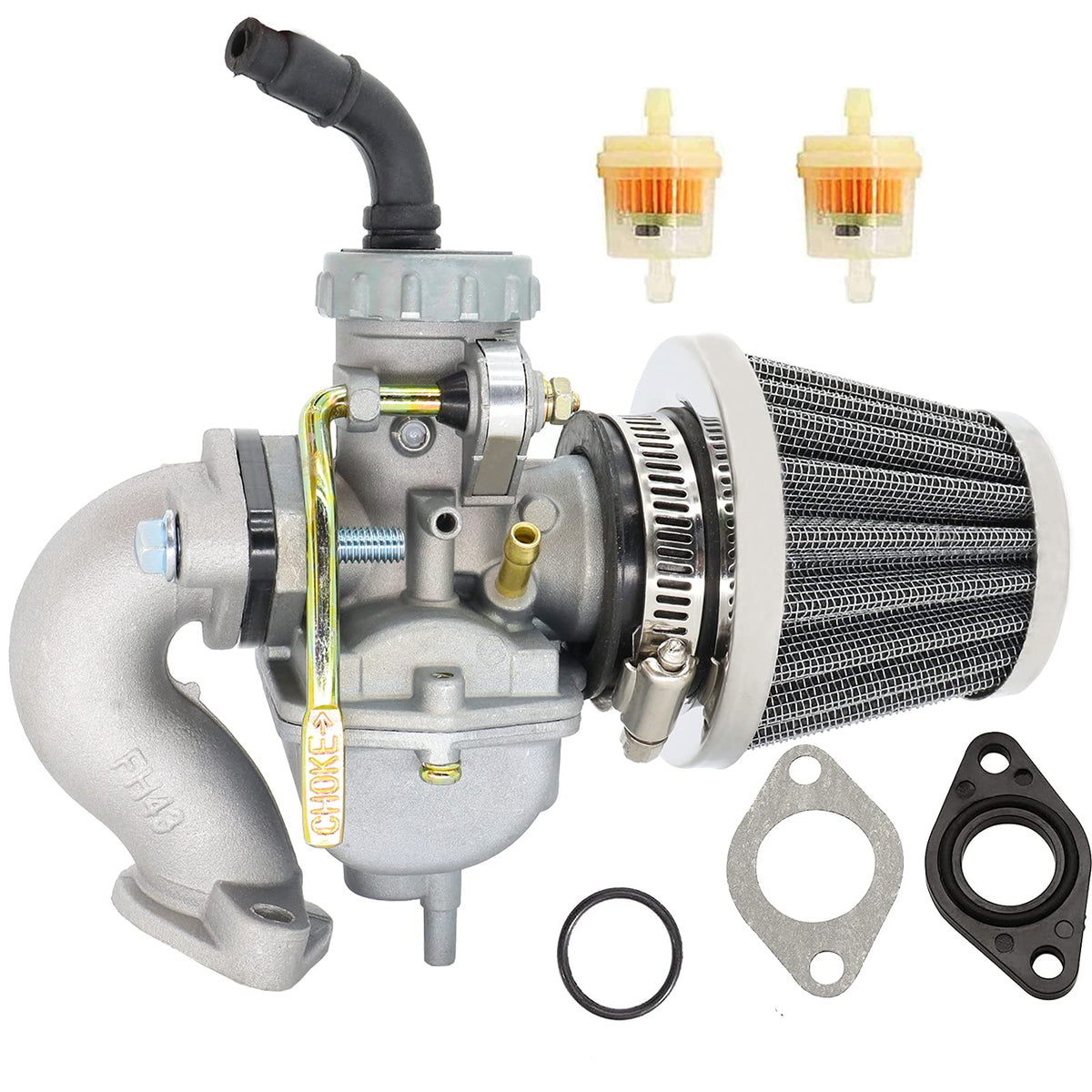 Pz20 Carburetor Replacement For Kazuma Baja 50Cc -125Cc Taotao 110B Nst Sunl Chinese Quad 4 Stroke Atv 4 Wheeler Go Kart Dirt Bi