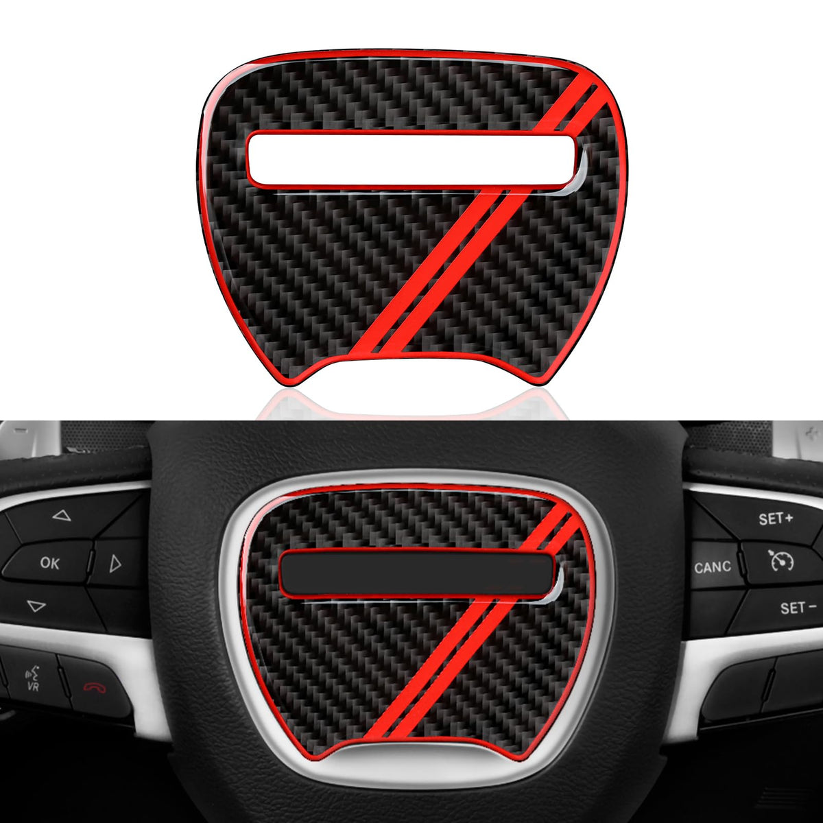 BRMYL for 2015 2016 2017 2018 2019 2020 2021 2022 2023 Dodge Challenger/Durango Accessories Car Carbon Fiber Decals Interior Sti