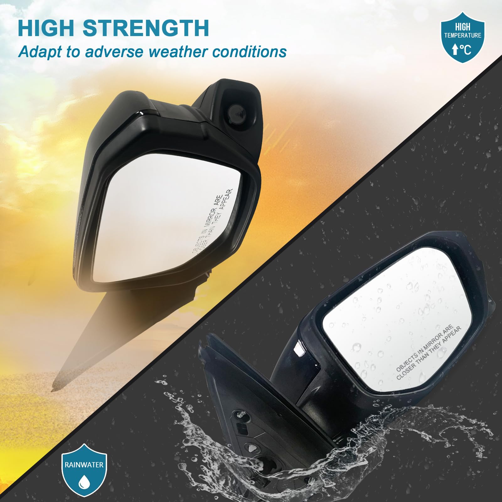 Lqito Right Passenger Side Door Mirror Compatible with 2016-2021 Honda Civic Sedan/coupe/hatchback Lx/Ex/Sport with Power Heated