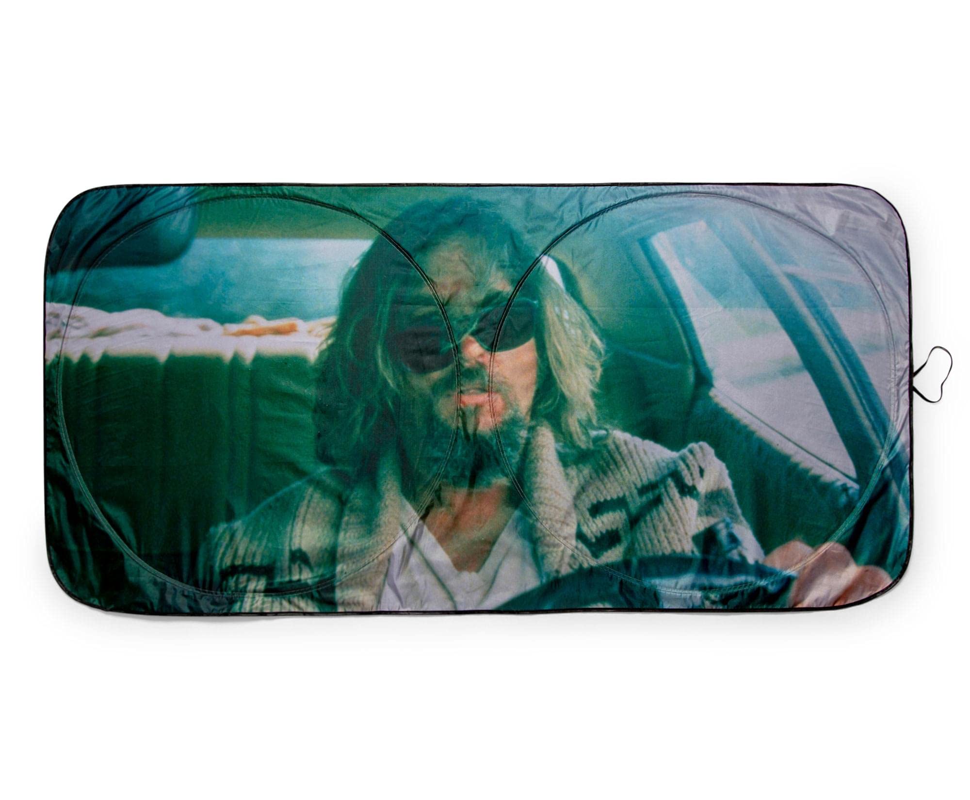 The Big Lebowski The Dude Driving Sunshade For Windshield | Foldable Sun Visor Protector For Cars, Trucks, Suvs | Blocks Uv Rays