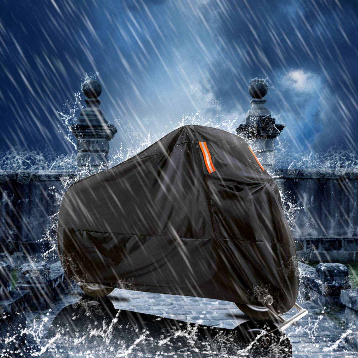 Winpower Outdoor Waterproof Motorcycle Cover All Weather Protection Winter Snow Universal Motorbike Bike Vehicle Cover, 94.5 X 4