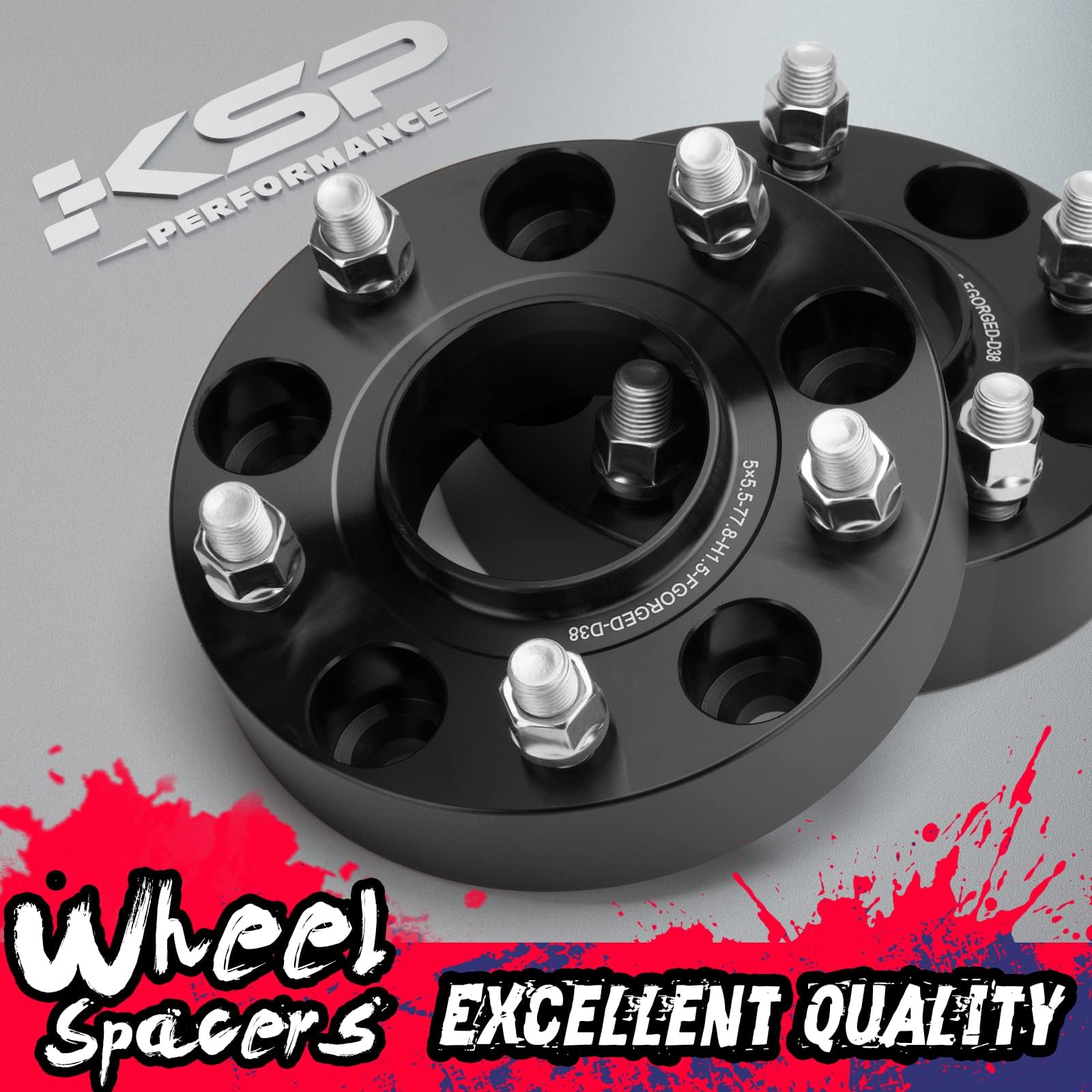 KSP PERFORMANCE 5X5.5 Wheel Spacers for Ram 1500, 1.5" (38mm), Hub Centric, 5x139.7mm, M