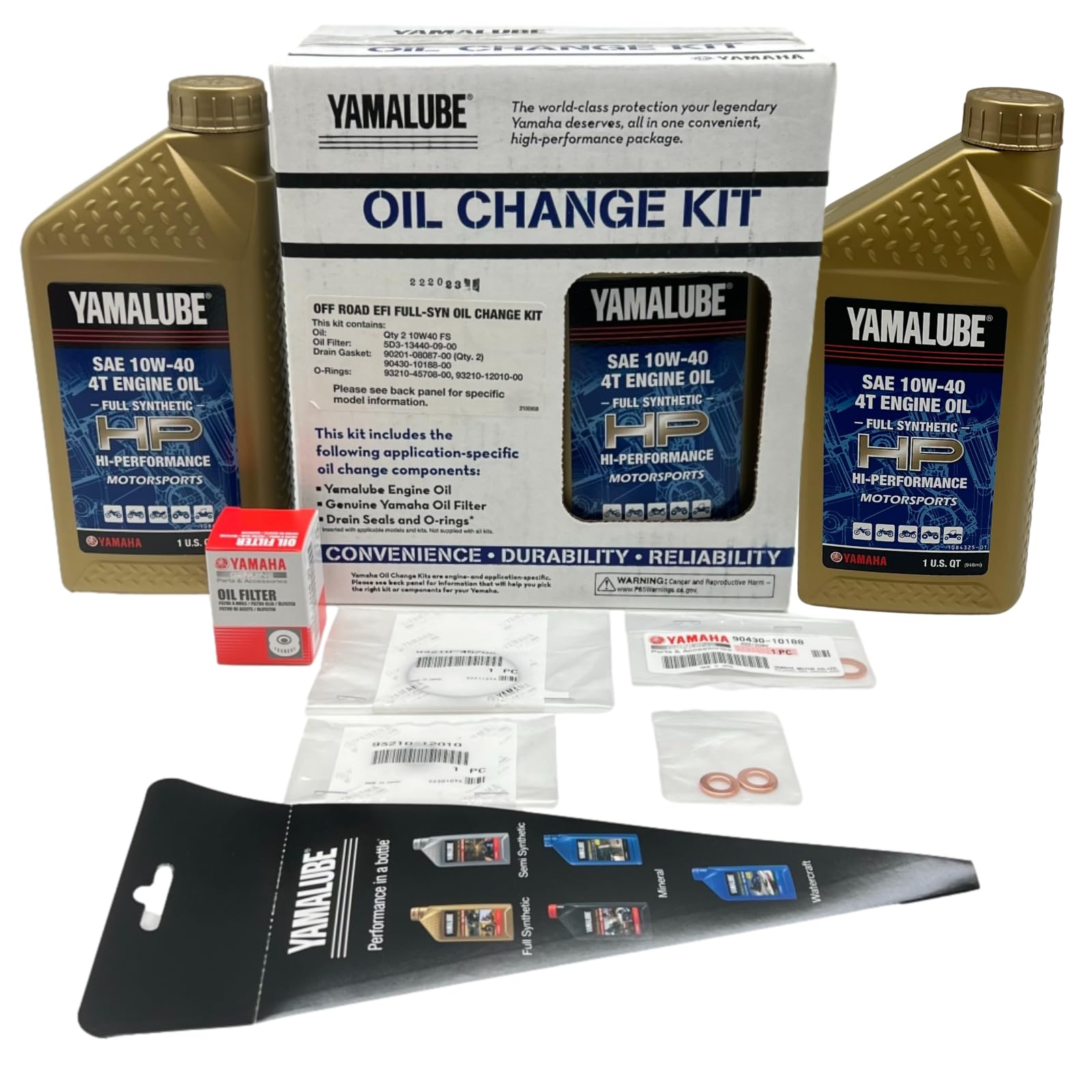 Yamaha Original Oem Yamalube Yz 250F/450F, Yz 250Fx/450Fx, Wr 250F/450F Lub-Offcg-Kt-15 Off Road Efi Full-Synthetic Oil Change K