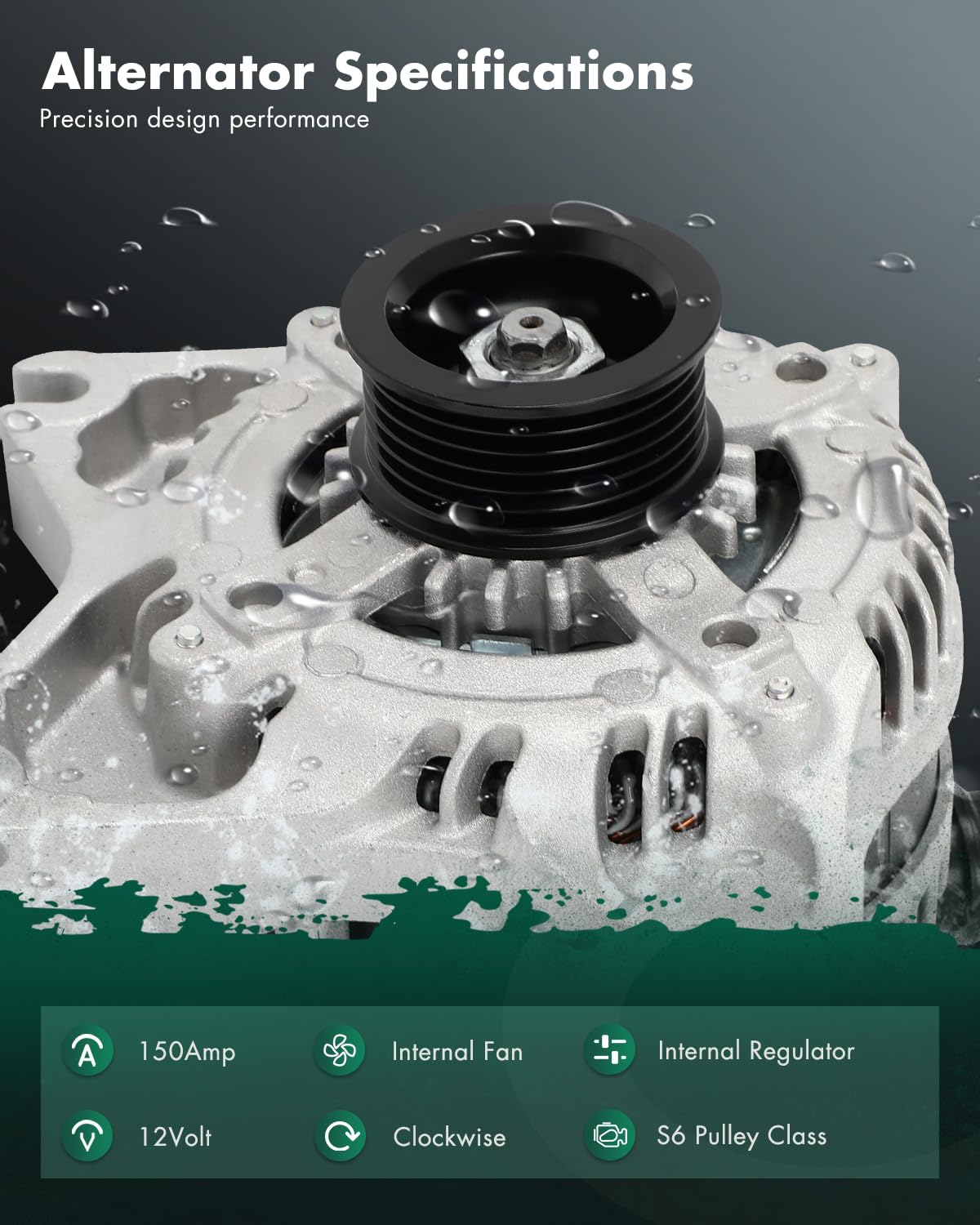 SCITOO Alternator Fits for Ford for F150 2009-2010 4.6L 5.4L, Expedition 2009-2010 5.4L & for Lincoln for Navigator 2009-2010 5.