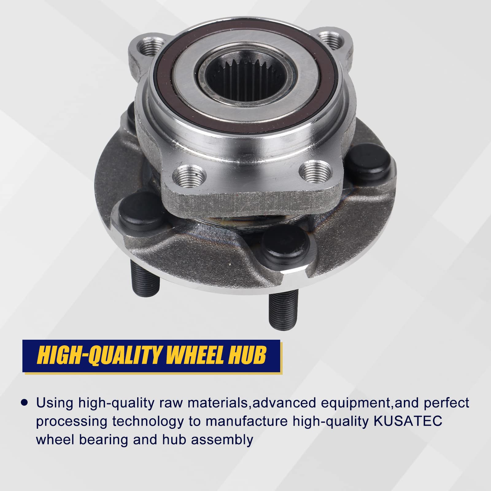 KUSATEC 513220 2PCS Front Wheel Bearing and Hub Assembly Compatible with Subaru Outback Legacy 2005 2006 2007 2008 2009 2010 201