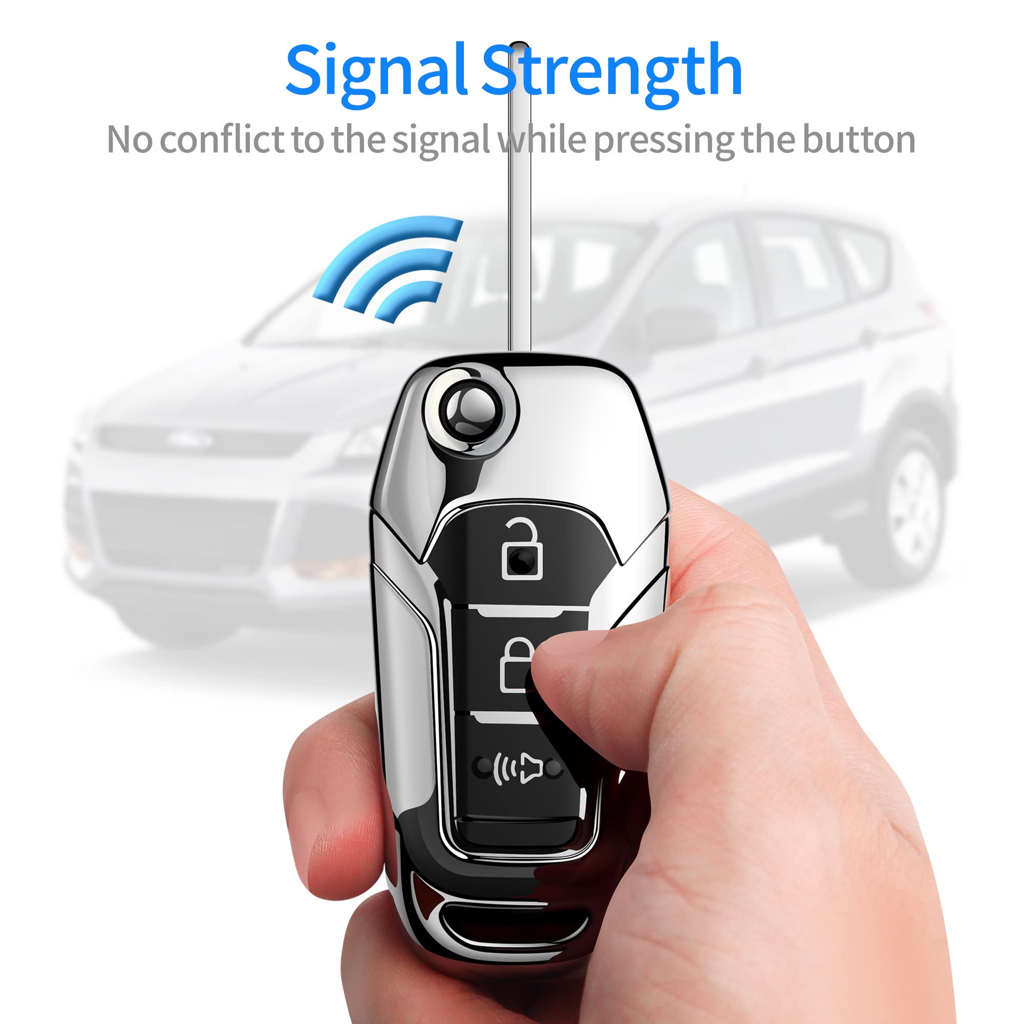 Tukellen For Ford Key Fob Cover Soft Tpu Full Protection Key Shell Key Case Compatible With Ford F150 F250 F350 F450 F550 Explor