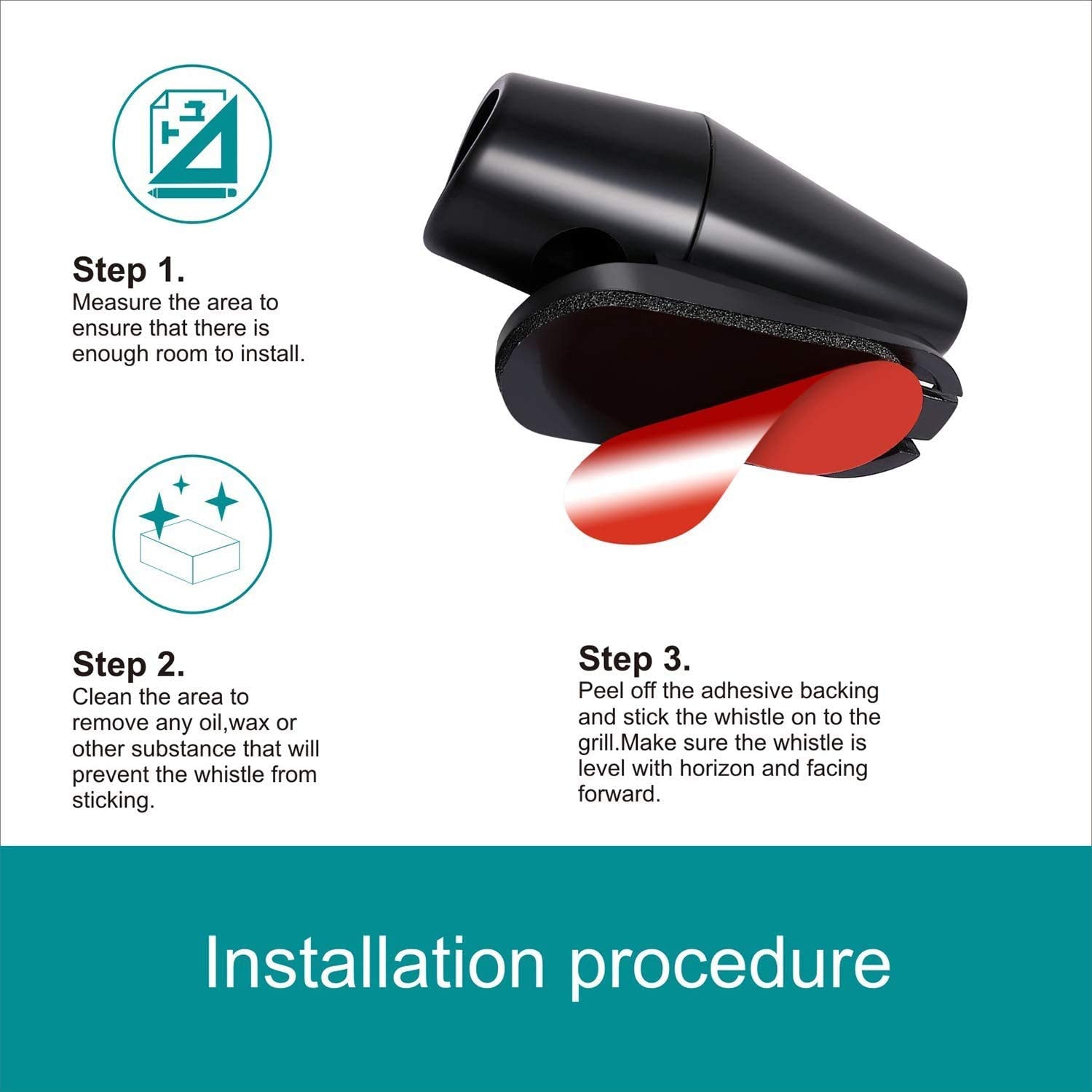 Citkou Deer Whistles For Vehicles Wind Activated Black (2Nd Generation)