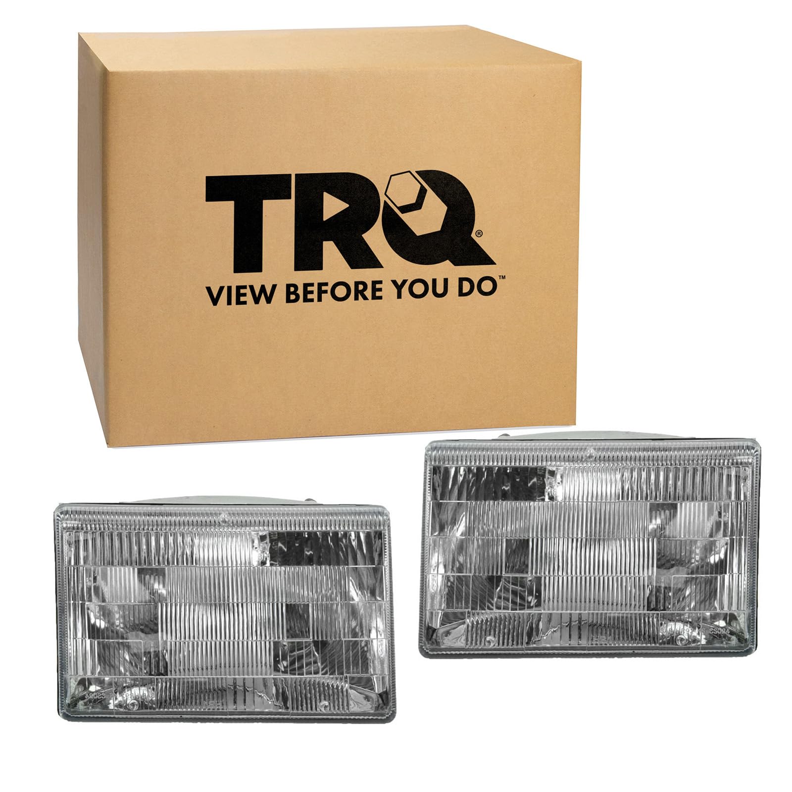 Trq Driver & Passenger Side Headlight Assembly Set Headlights Driver & Passenger Side Compatible With 1993-1998 Jeep Grand Chero