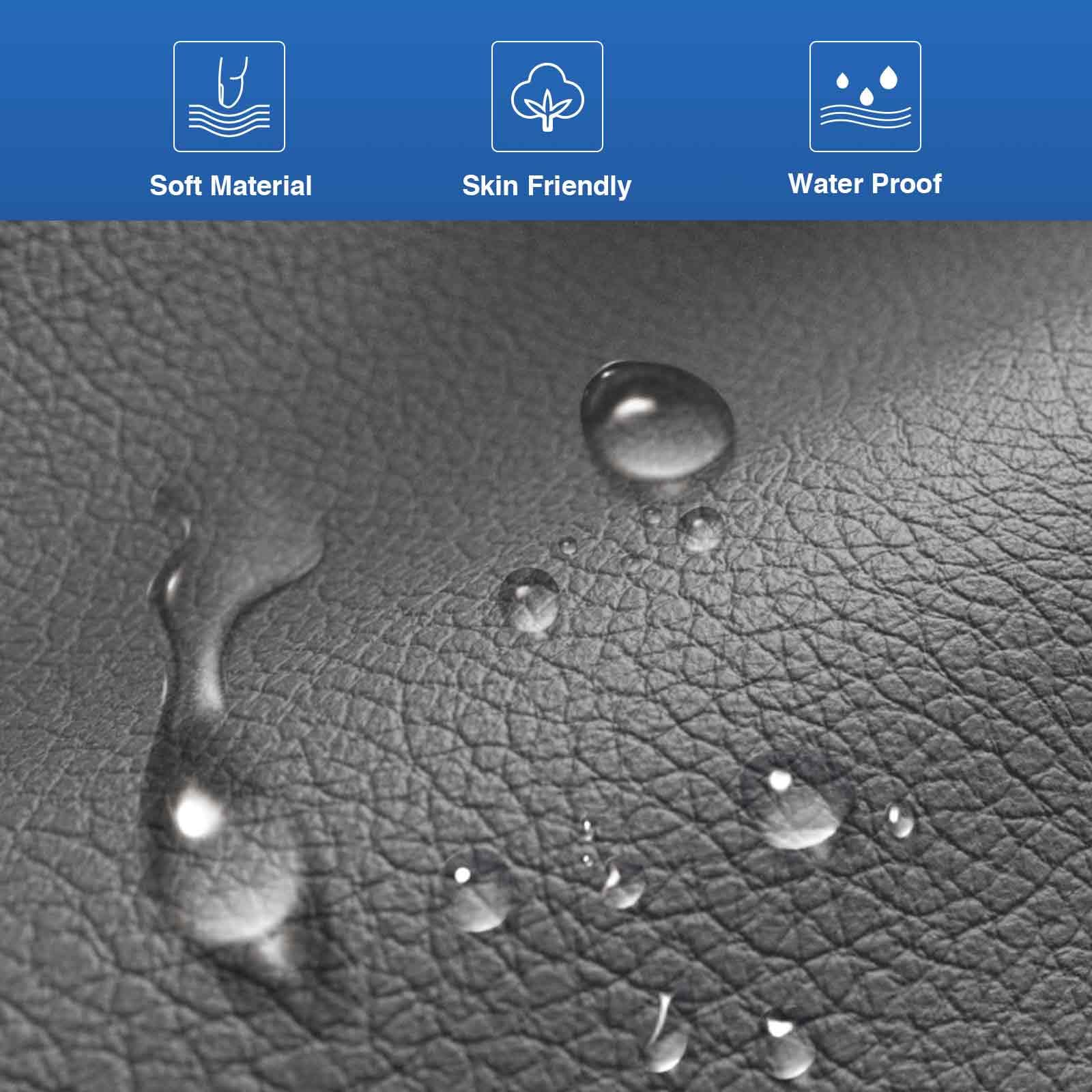 A-Premium Med Gray Leather Car Seat Cover Protector for Front Left Seat Bottoms Compatible with Toyota 4Runner 2003 2004 2005 2006 2007 2008 2009 7107235200B3