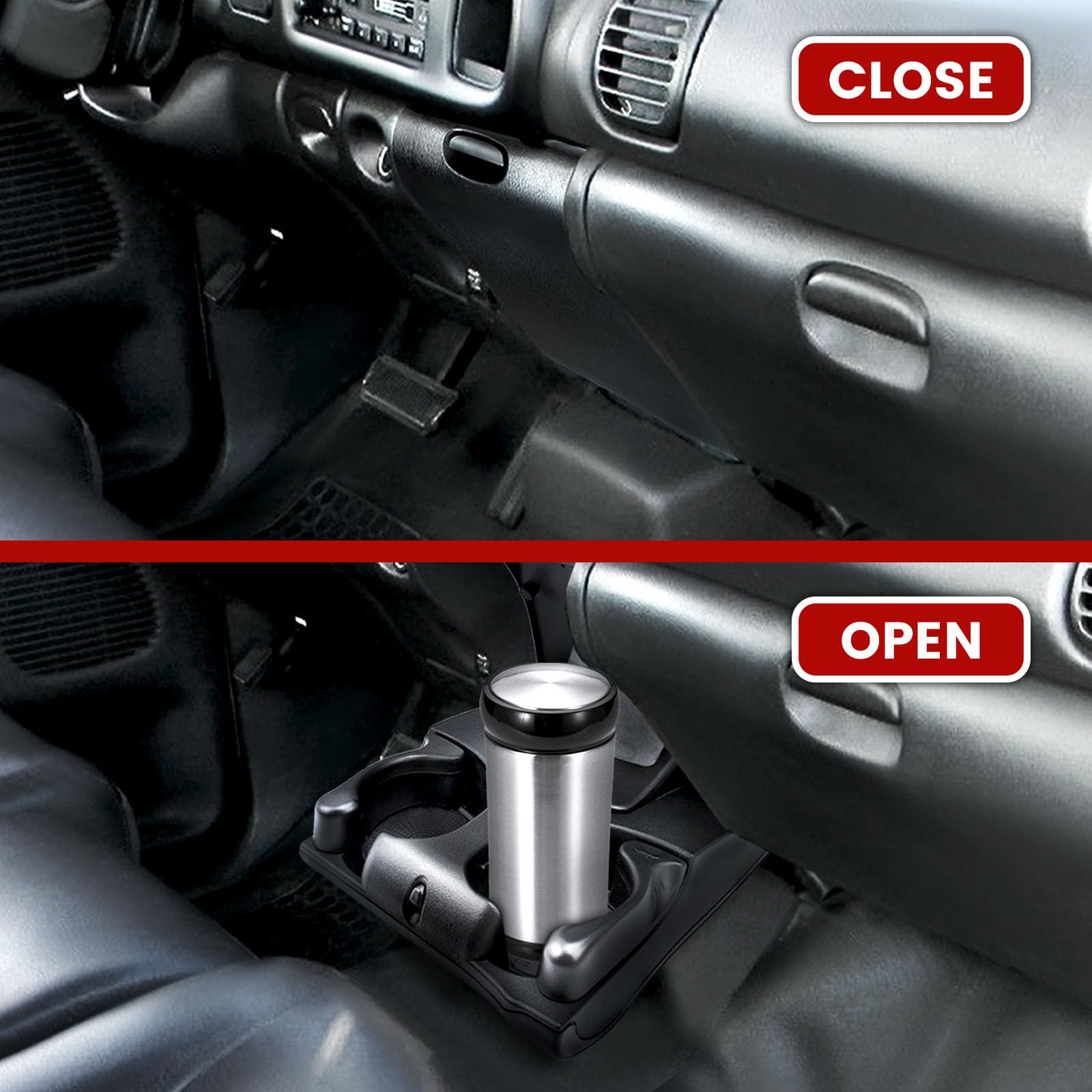 Plastic Dash Cup Holder Instrument Panel Replacement for Dodge Ram 1500 1998-2001 2500 3500 1998-2002 5FR421AZAE, 5FR421AZ