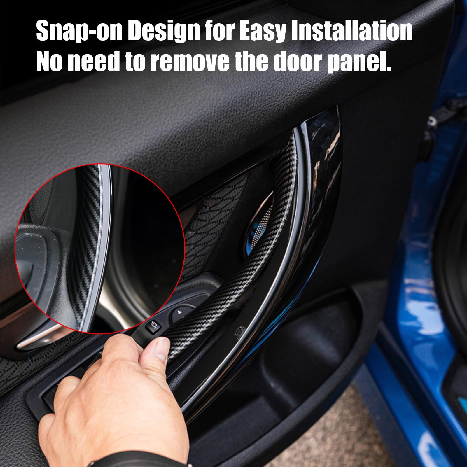 Jaronx Compatible With Bmw Door Handles Covers For 320I,328I,330I,335I F34 Gt/428I,435I,430I F32 F33 F36 F82,4Pcs Left And Right