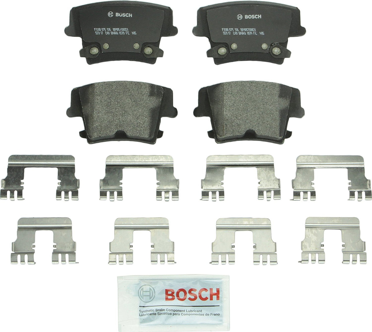 BOSCH BP1057 QuietCast Premium Semi-Metallic Disc Brake Pad Set - Compatible with Select Chrysler 300; Dodge Challenger, Charger